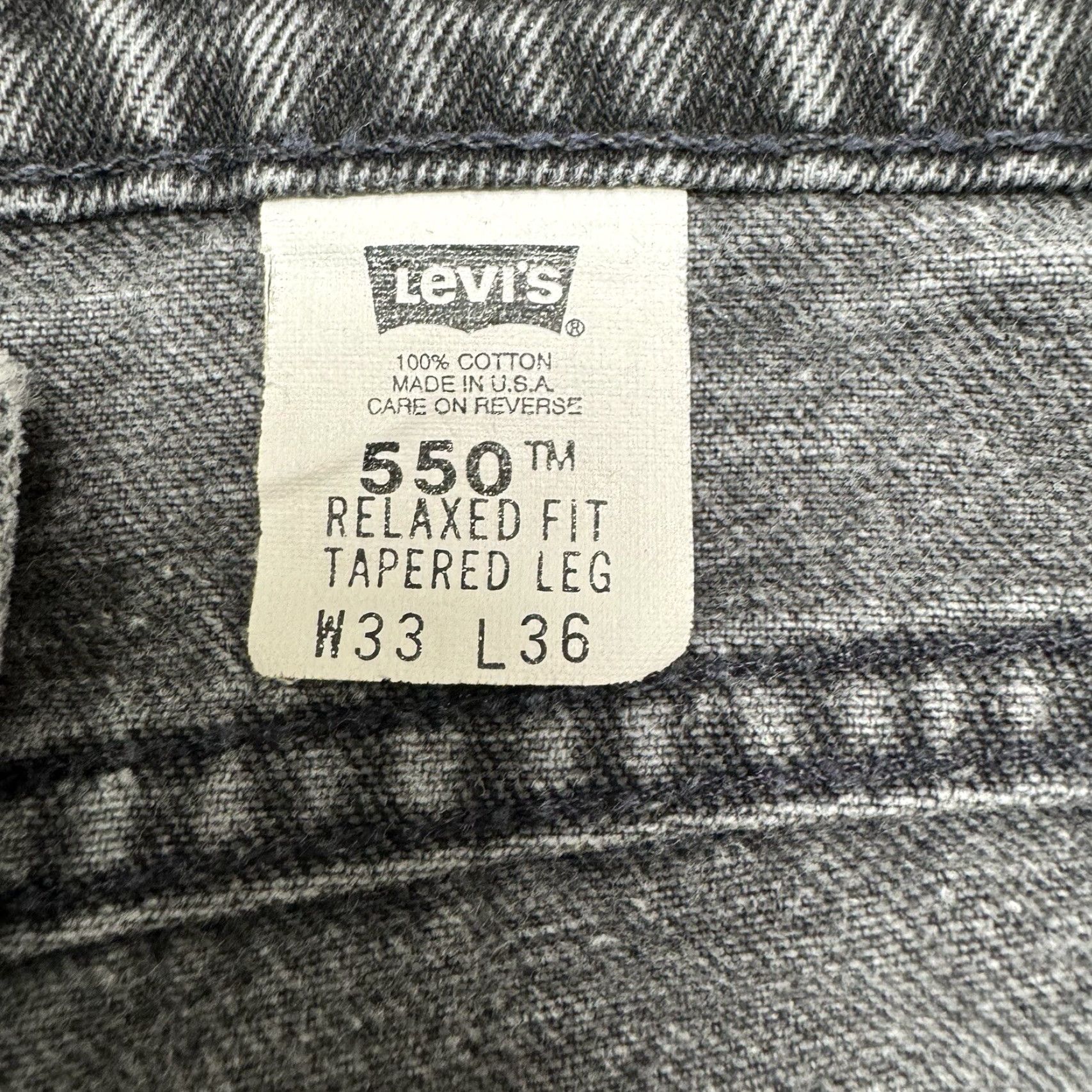 Levi's VINTAGE 90s LEVI'S 505 Mens Jeans 33X36 Black Made in the USA Denim Straight 1996 Size US 33 - 5 Thumbnail
