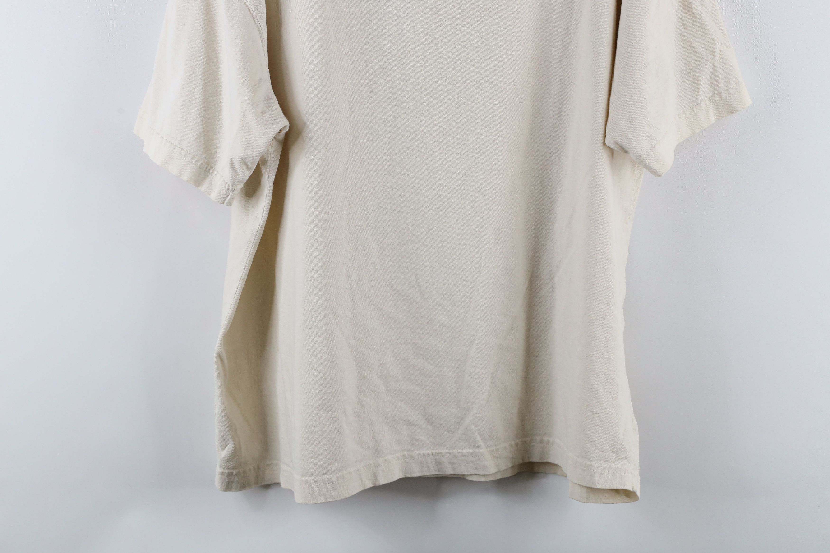 Vintage Vintage 90s Streetwear Short Sleeve Henley T-Shirt Cream Size US L / EU 52-54 / 3 - 11 Thumbnail