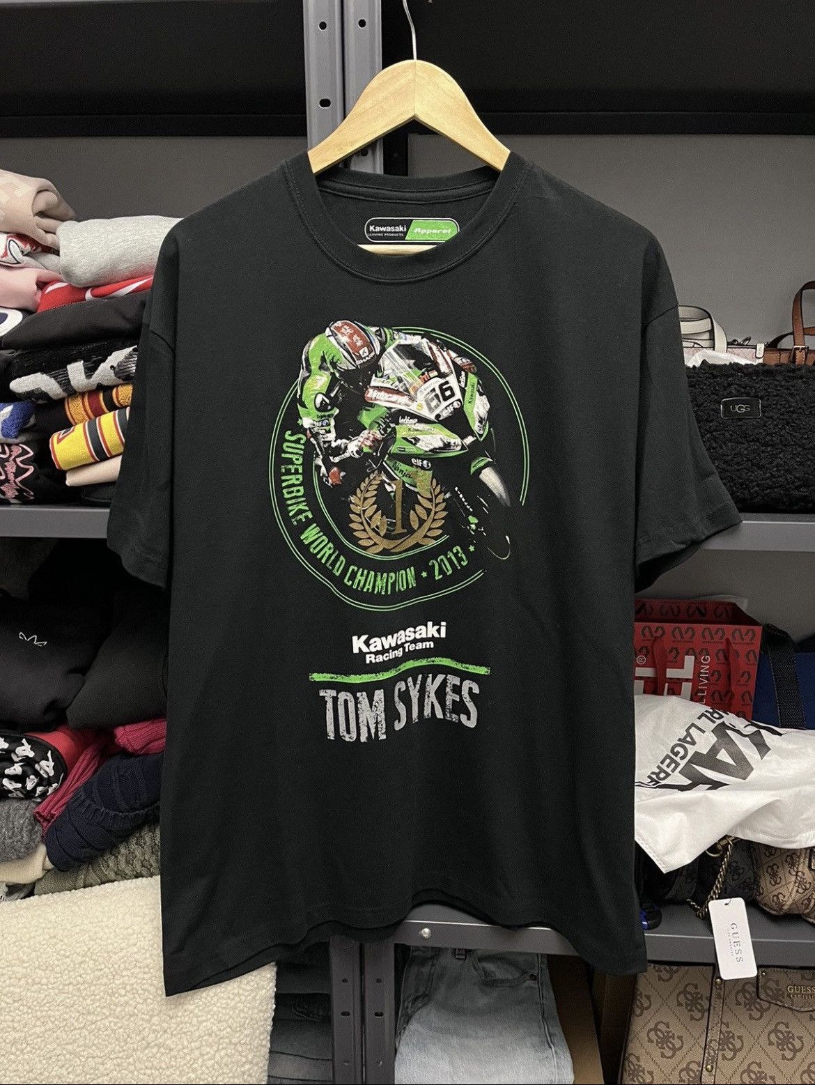Vintage Vintage Kawasaki Racing T-shirt Size US L / EU 52-54 / 3 - 1 Thumbnail