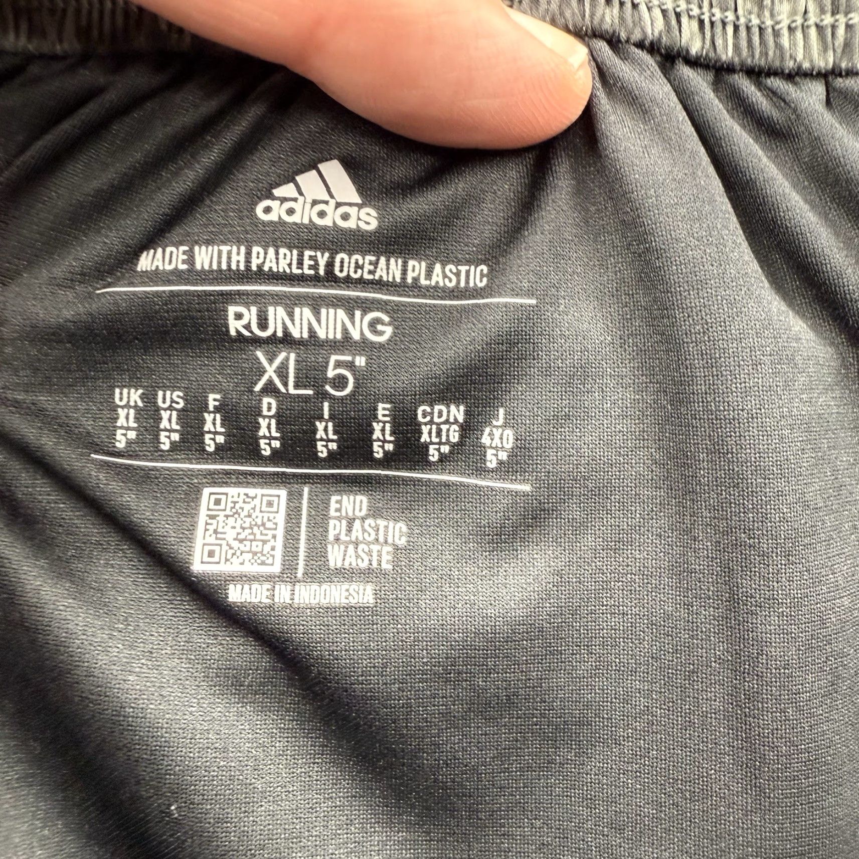 Vintage Addias Break The Norm Running Shorts Men XL Grey Black Outdoors Athletic Size US 33 - 3 Thumbnail