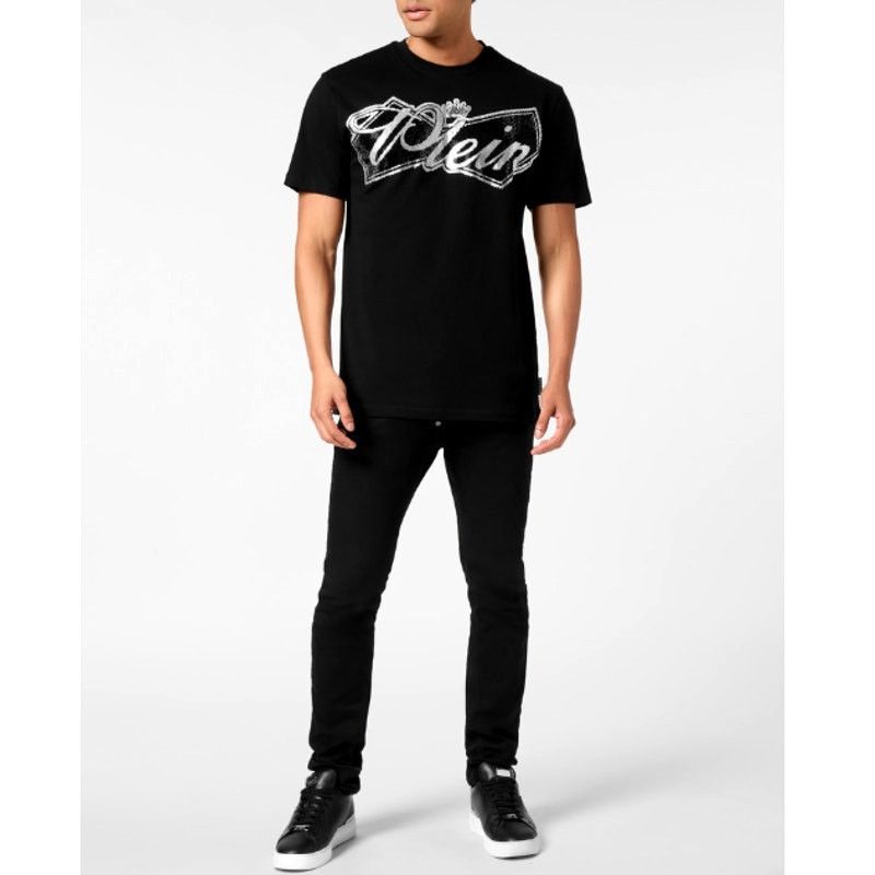 Philipp Plein Philipp Plein Black Plein Crown Stones Round Neck T-Shirt XL Size US XL / EU 56 / 4 - 9 Thumbnail