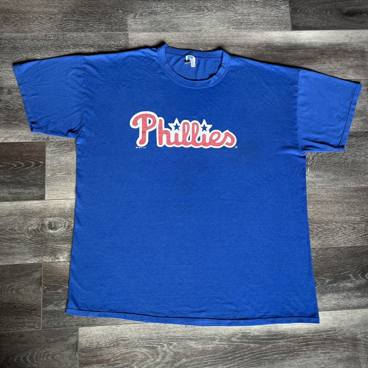 MLB × Vintage Vintage 1990s MLB Philadelphia Phillies Russell Athletic Tee Size US XL / EU 56 / 4 - 1 Thumbnail