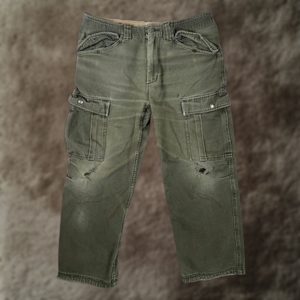 Vintage Duluth Men Green Cargo Carpenter Pockets Pants 34x29 Regular Straight Cotton Vintage: No For Work/Casual Readable Size 34x29 Size US 34 / EU 50 - 1 Thumbnail