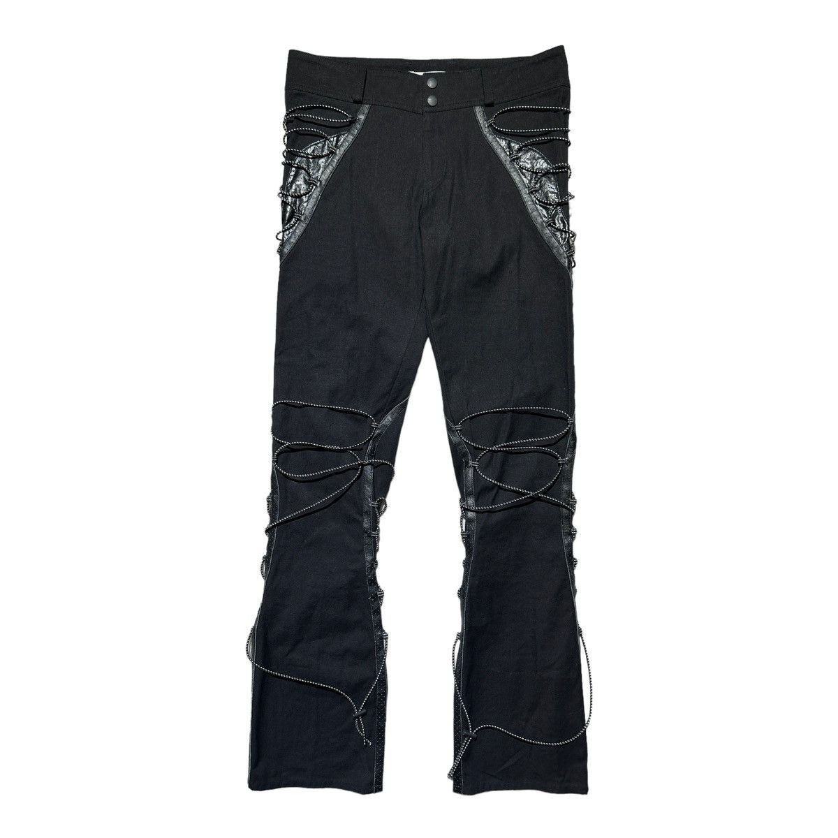 Issey Miyake 2004 bungee parachute bondage lace trouser Size US 31 - 1 Thumbnail