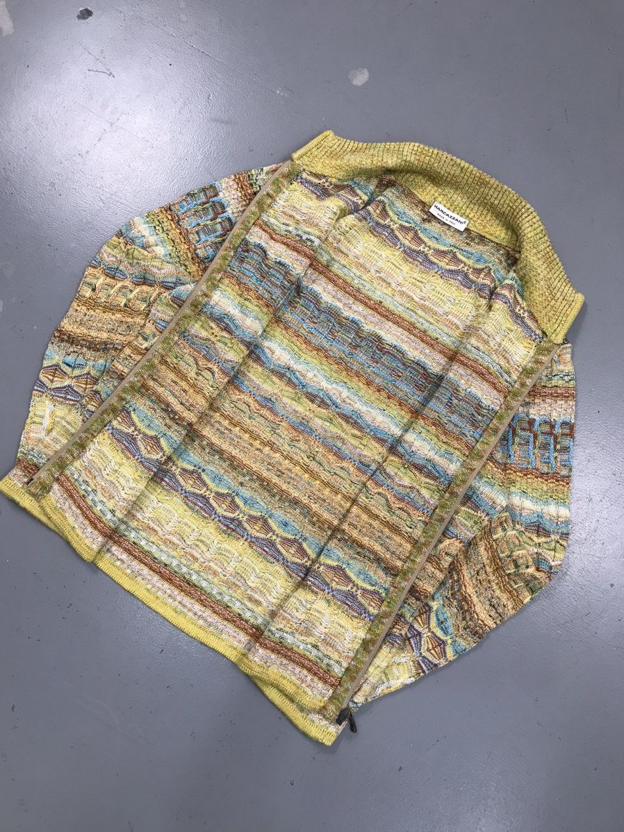 Designer × Vintage Rare Vintage marcazzani 3D knitting zipper sweater Size US M / EU 48-50 / 2 - 5 Thumbnail