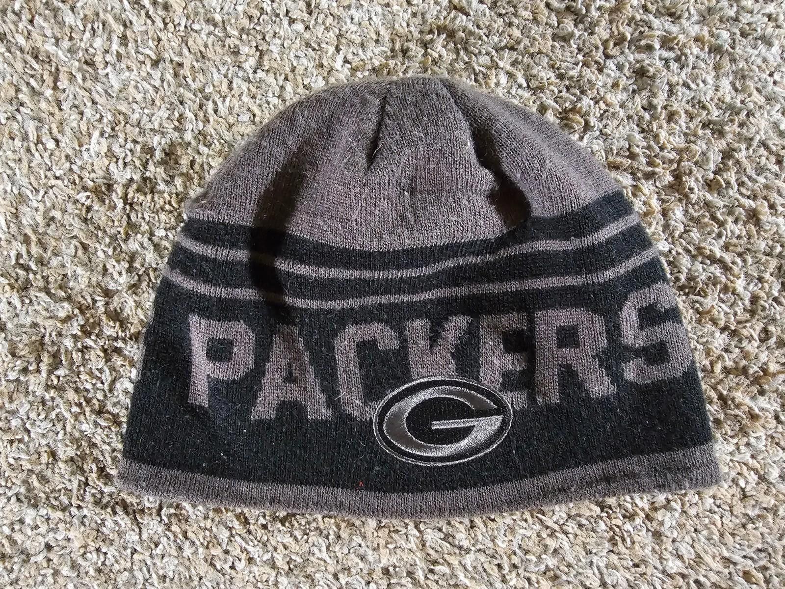 Designer Green Bay Packers Winter Beanie Hat Gray OSFA Size ONE SIZE - 1 Thumbnail