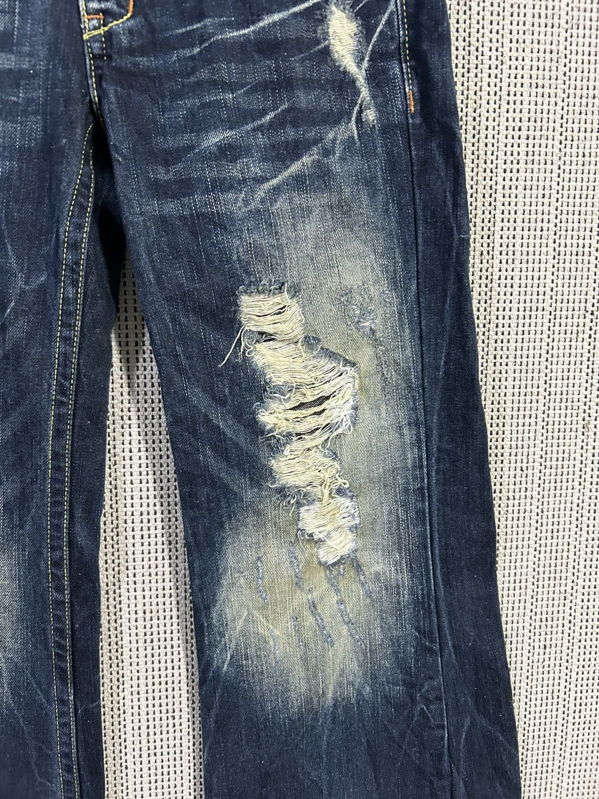 Seditionaries Gothic punk D.i.a denim extra bootcut distressed style Size US 31 - 4 Thumbnail
