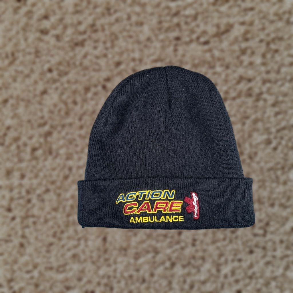 Vintage Action Care Ambulance Beanie Toque Adult One Size Blue Knit 100% Acrylic Size ONE SIZE - 1 Thumbnail