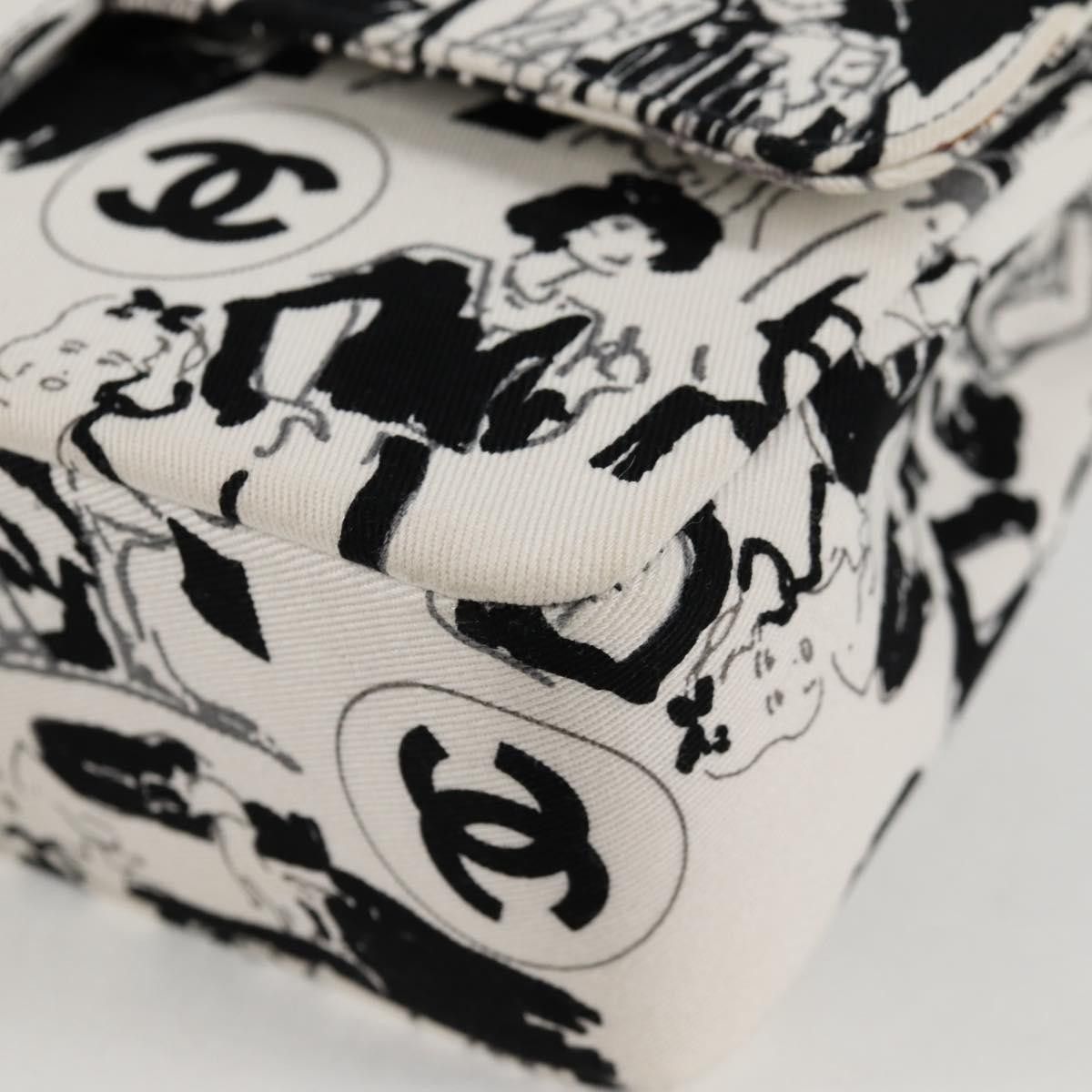 Chanel CHANEL Chain Shoulder Bag Canvas White Silver CC Size ONE SIZE - 15 Thumbnail