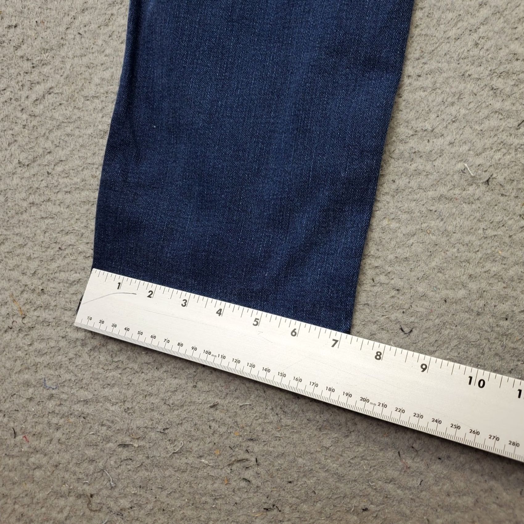 Vintage Chico's DefineMe Ankle Jeans Womens 14R Blue Denim Faded Stretch Straight Leg Jeans Size 36" / US 14 / IT 50 - 5 Thumbnail