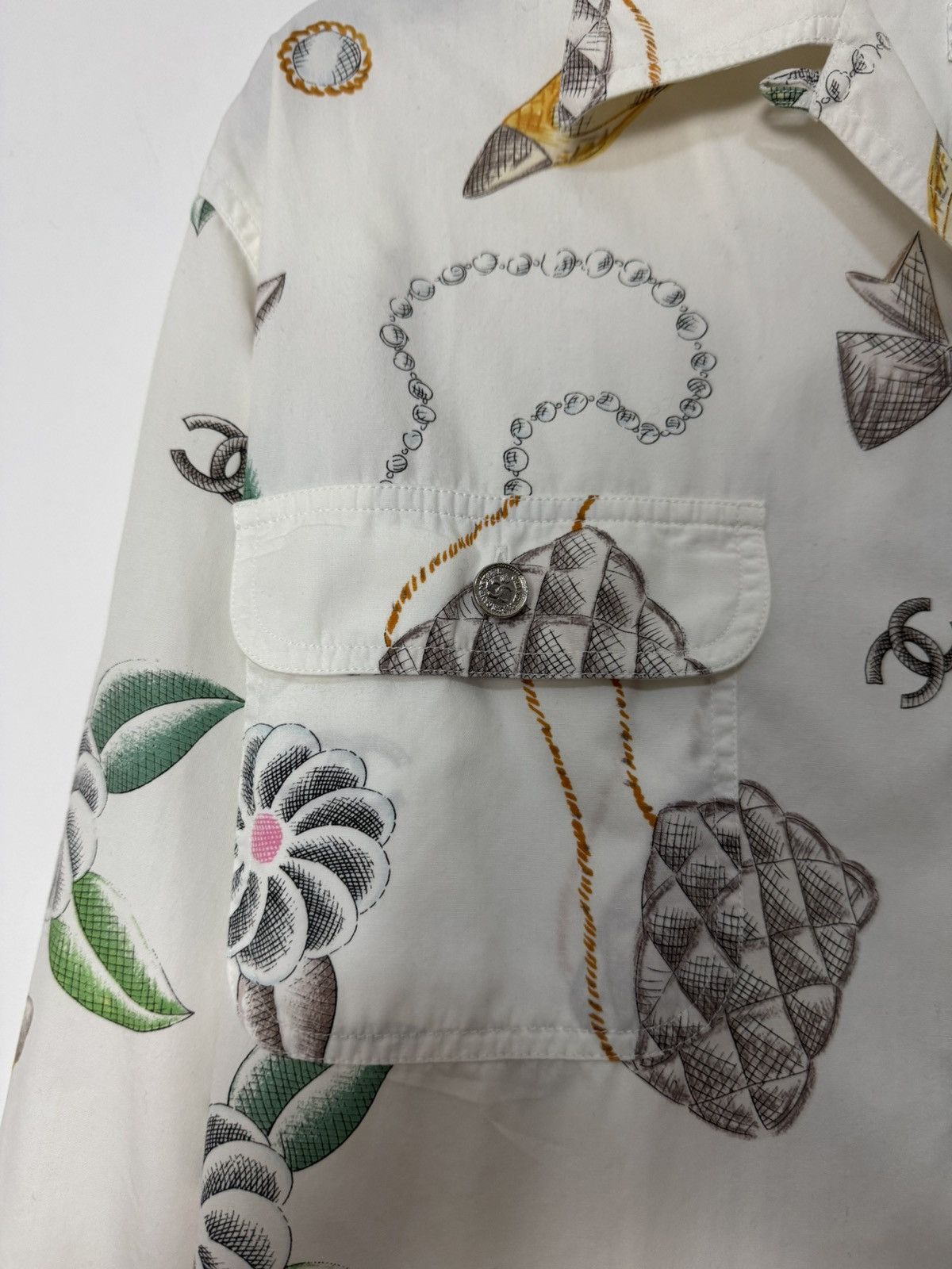 Chanel Chanel SS96 Runway by Karl Lagerfeld Button-Up Blouse Shirt Size M / US 6-8 / IT 42-44 - 16 Thumbnail