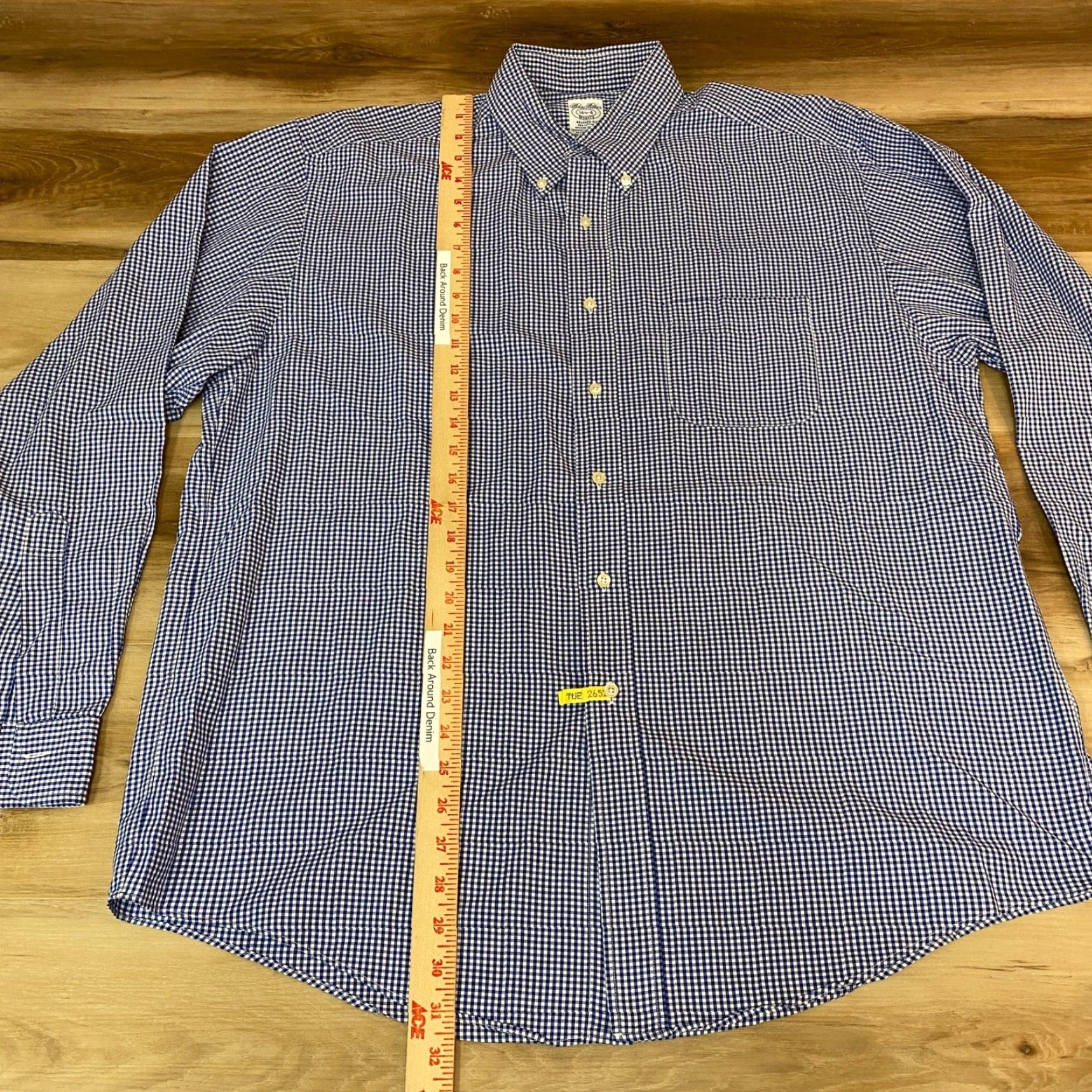 Brooks Brothers VINTAGE Brooks Brothers Makers Shirt 16.5 Blue Plaid Relaxed USA Button-Down Mens Shirt Size US XL / EU 56 / 4 - 4 Thumbnail