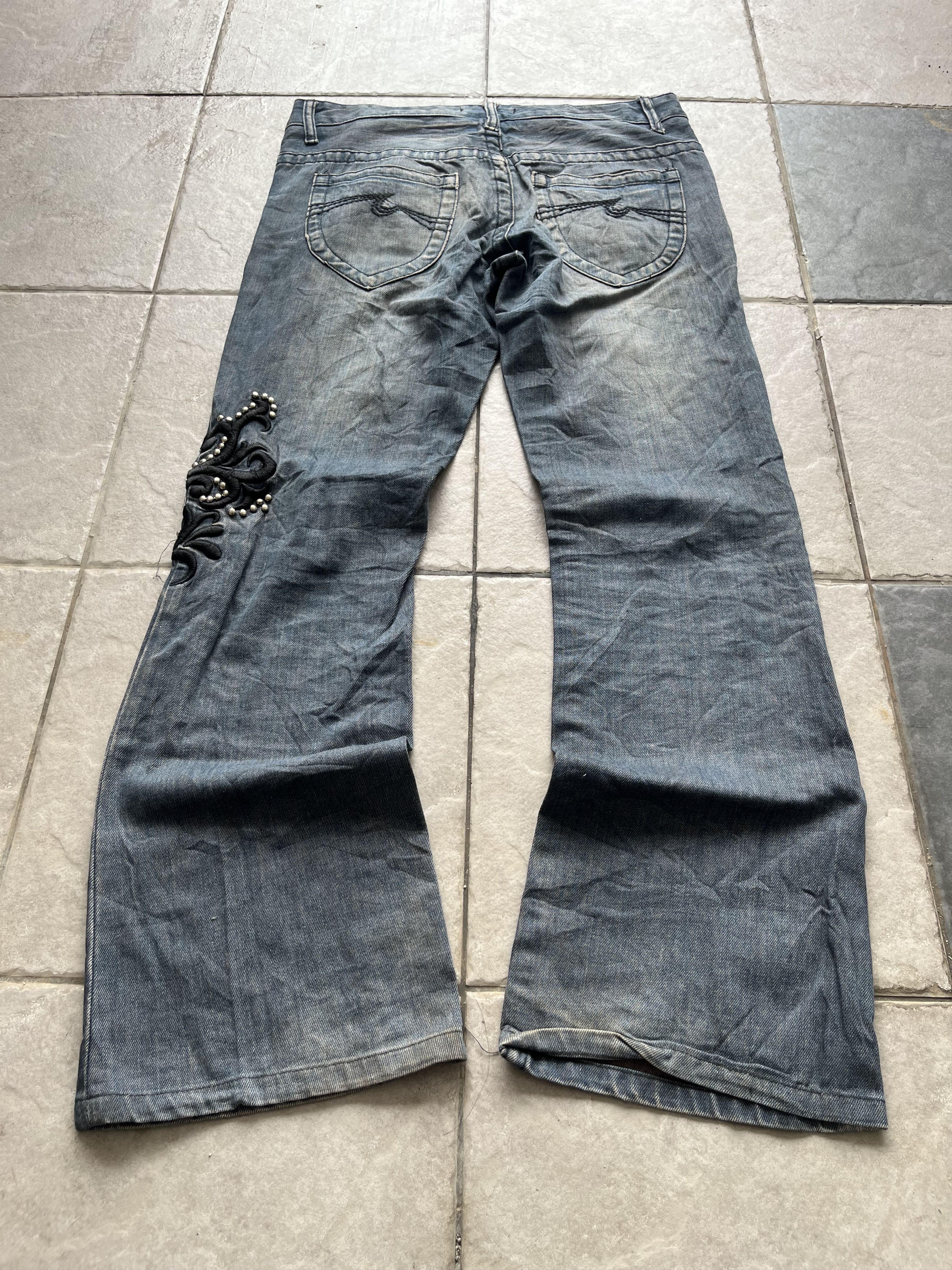 If Six Was Nine 💥rare💥philodox embroidery flare jeans Size US 32 / EU 48 - 2 Thumbnail