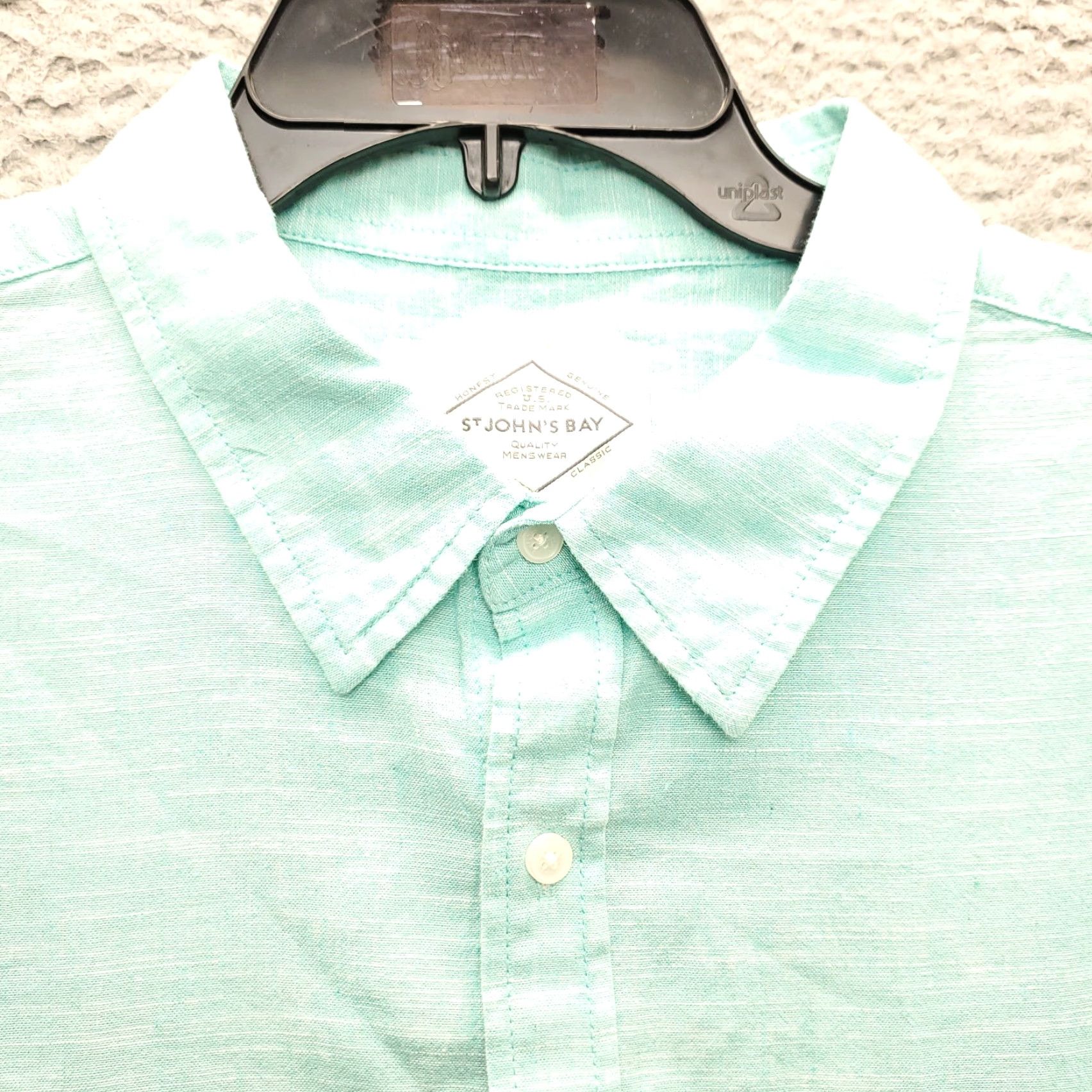 Vintage St. John's Bay Casual Shirt Mens XXL Green Classic Fit Long Sleeve Button-Up Size US XXL / EU 58 / 5 - 7 Thumbnail