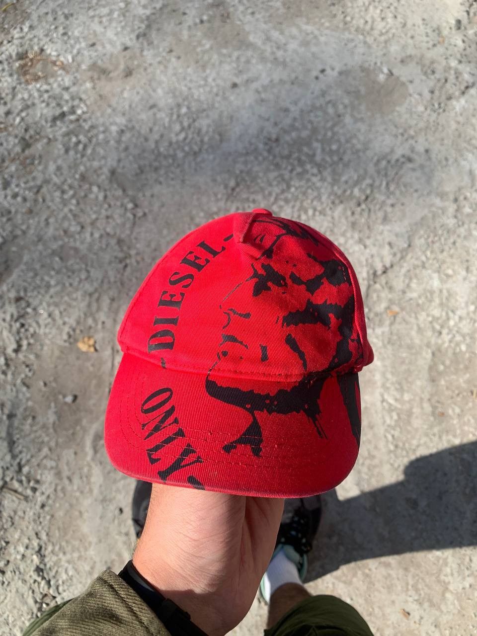 Diesel × Vintage VERY RARE DIESEL SUMMER CAP BIG LOGO HATS Y2K JAPAN STYLE Size ONE SIZE - 2 Thumbnail