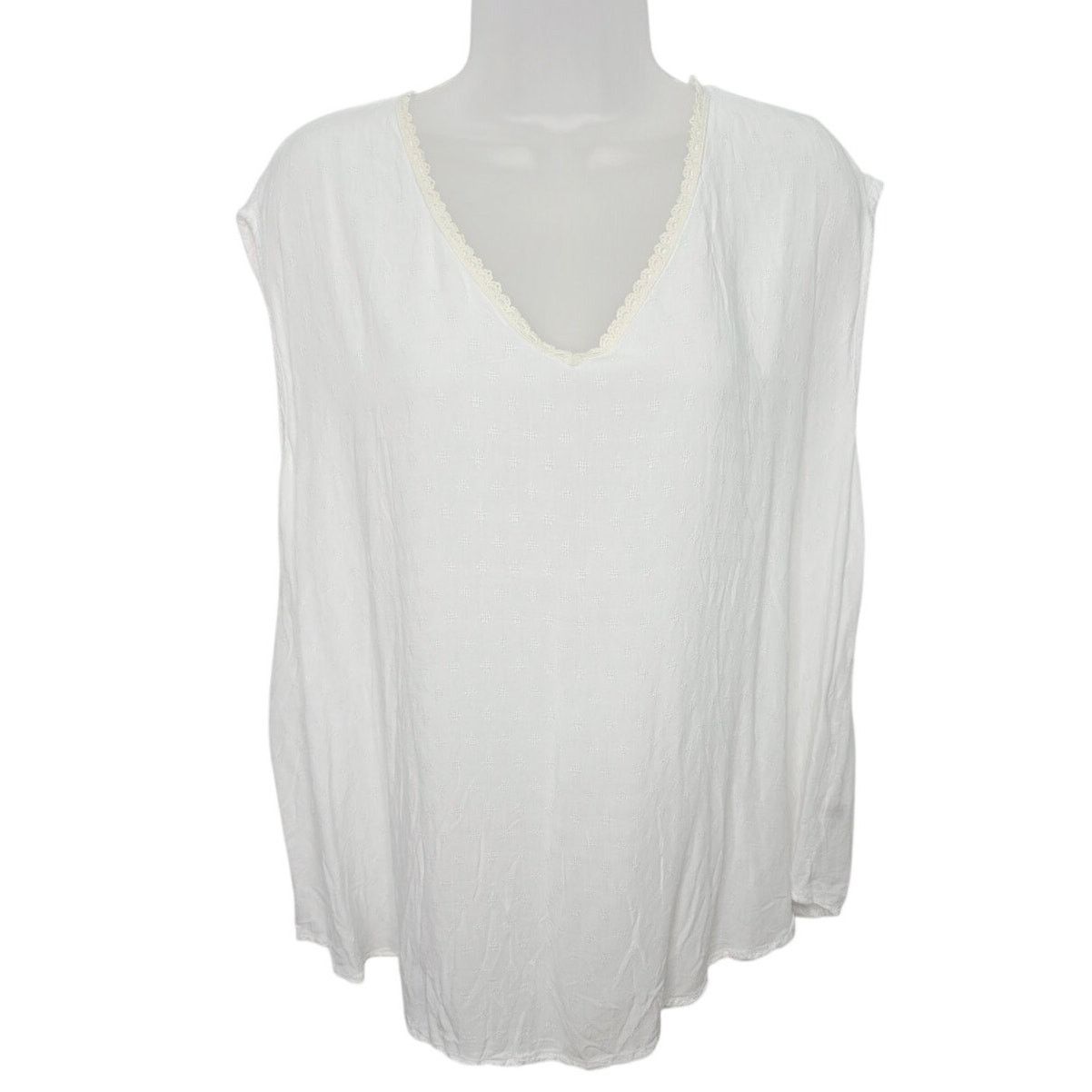 Other Plus Size 18/20W Lightweight Boho Blouse Crochet Back Top Size XXL / US 16-18 / IT 52-54 - 1 Thumbnail