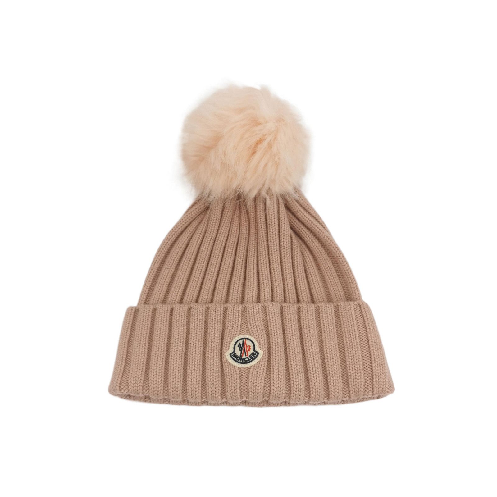 Moncler Moncler Logo Patch Pom-Pom Beanie One Size Size ONE SIZE - 1 Thumbnail
