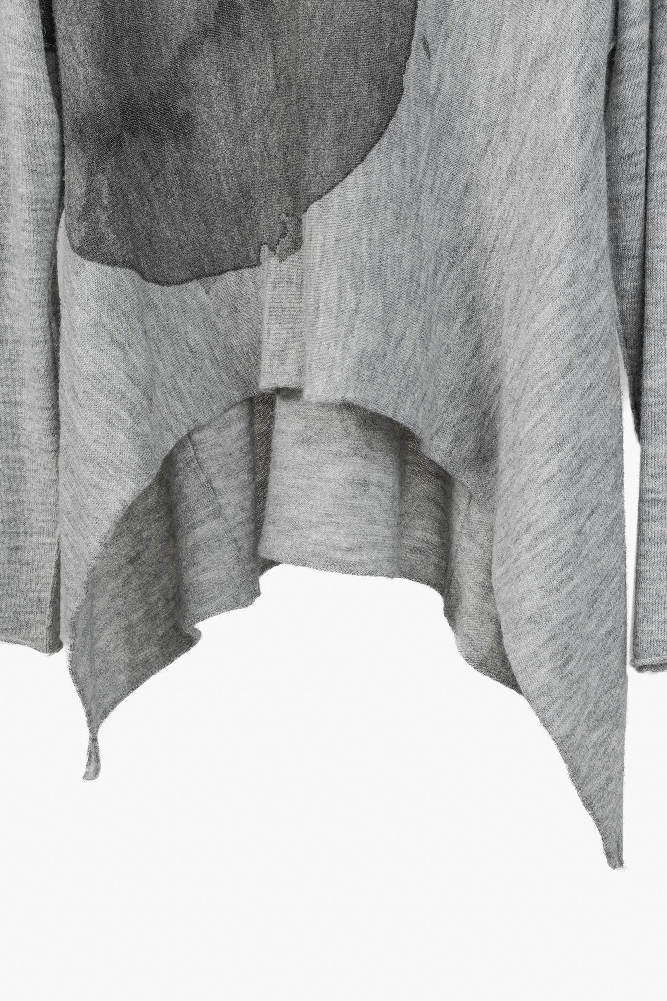 Other Crea Concept AW/17 Grey Watercolour Sharkbite-Hem Sweater Size M / US 6-8 / IT 42-44 - 8 Thumbnail