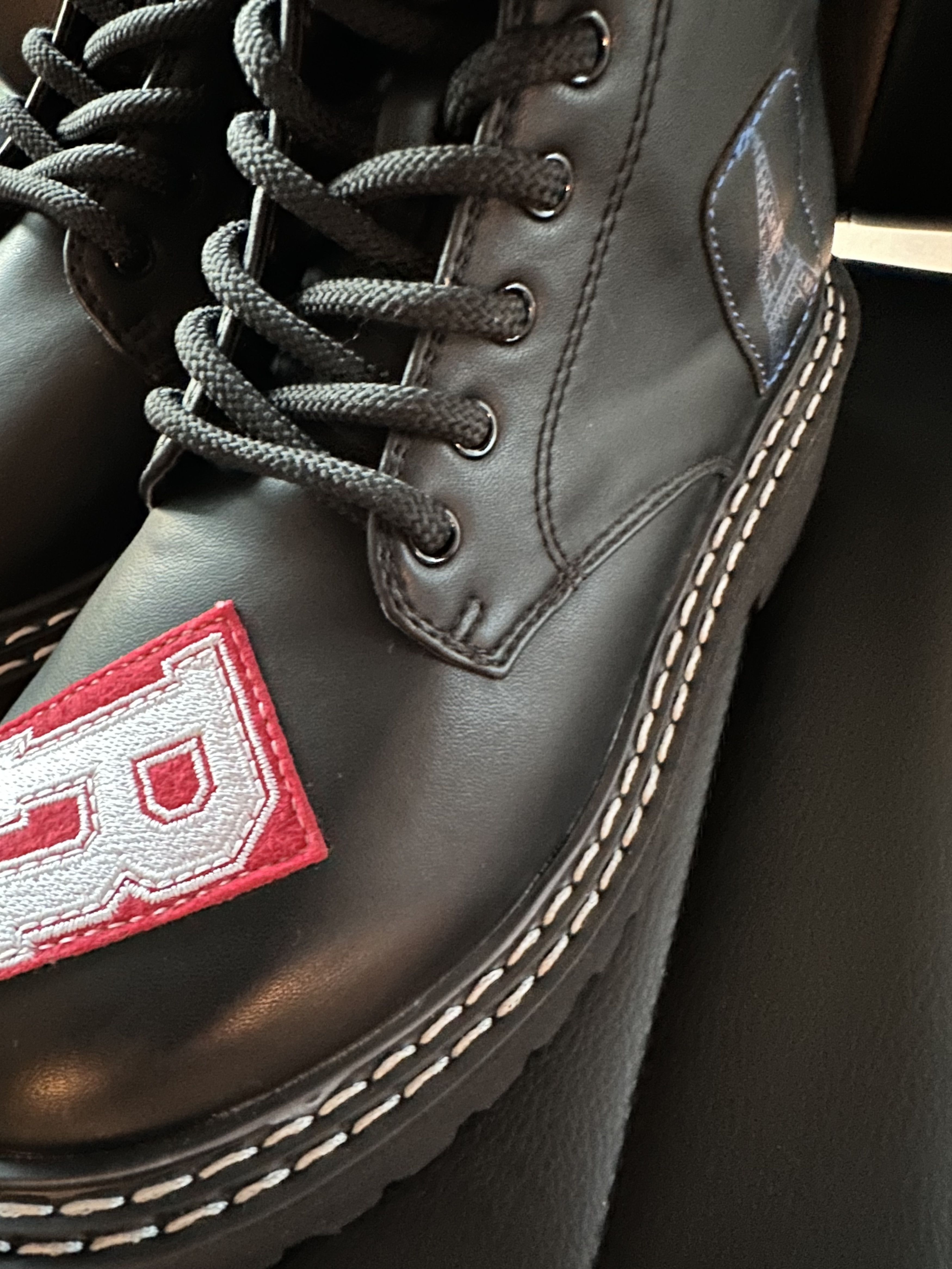 Karl Lagerfeld KARL LARGERFELD Dixie Paris Logo Combat Boot *NO BOX* Size US 5.5 / IT 35.5 - 9 Thumbnail