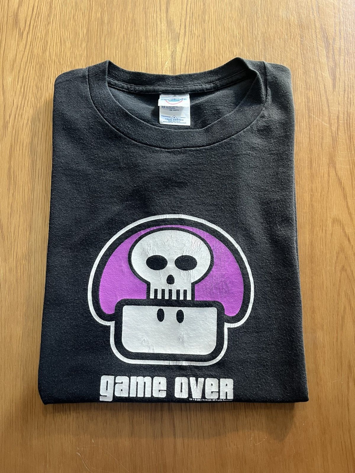 Vintage Poison Mushroom Game over Mario 2003’s Tshirt