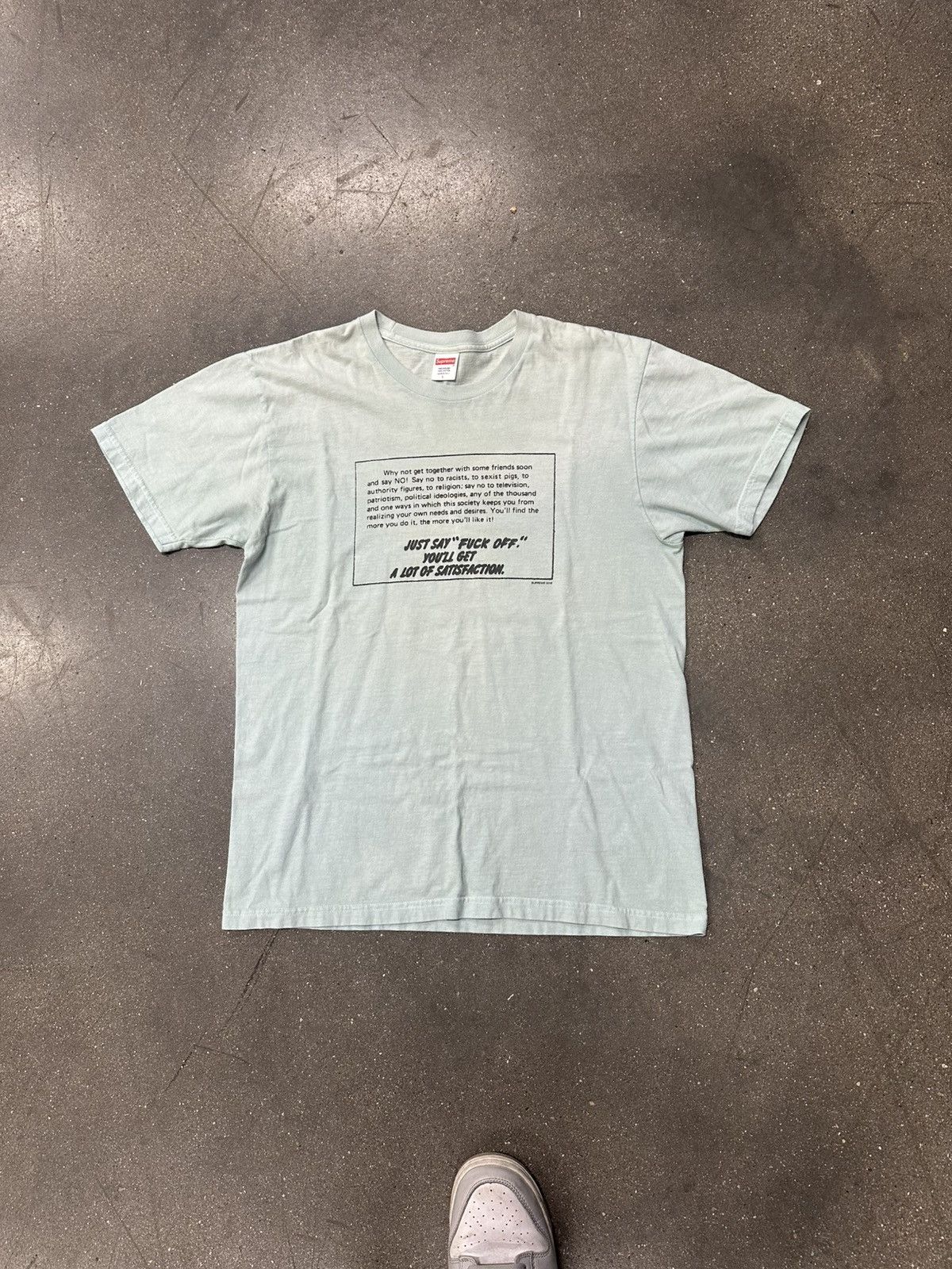 Supreme Supreme Just Say No T-Shirt Light Blue/Green Size US L / EU 52-54 / 3 - 1 Thumbnail