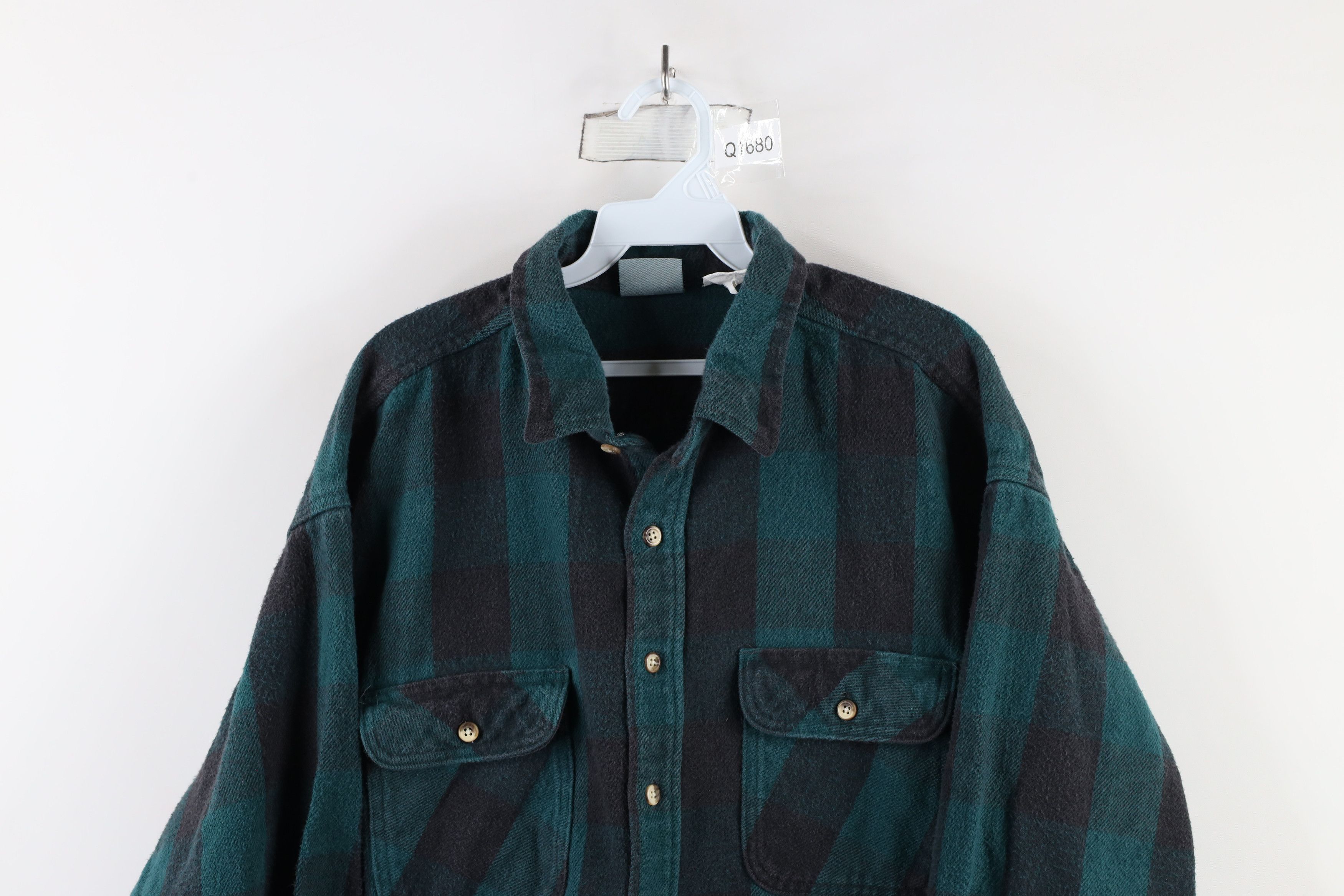 Vintage Vintage 90s Streetwear Heavyweight Button Shirt Plaid USA Size US XXL / EU 58 / 5 - 2 Thumbnail