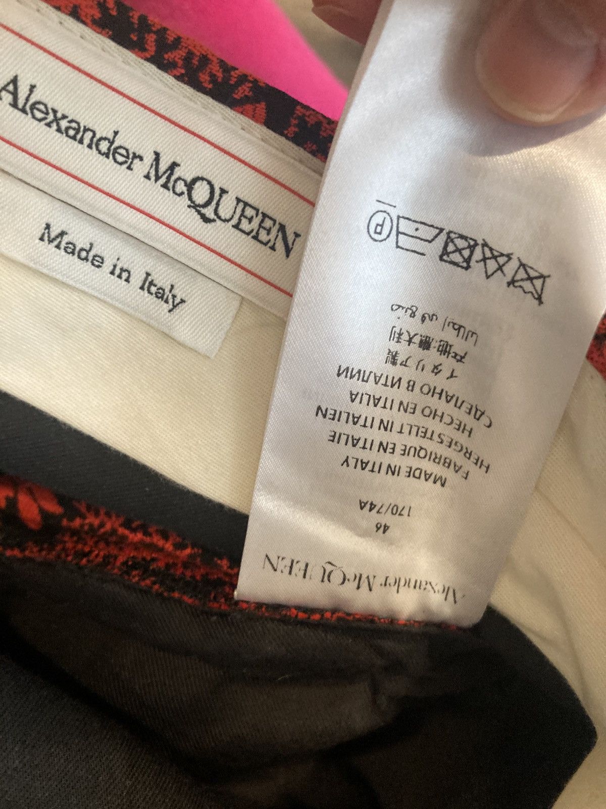 Alexander McQueen Mcqueen Red Ivy Creeper Trousers Size US 30 / EU 46 - 4 Thumbnail