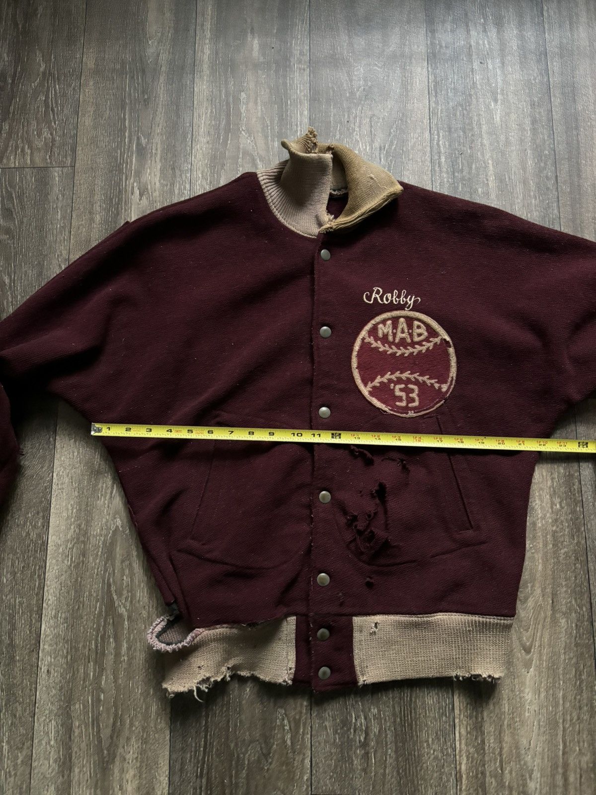 Vintage True Vintage 50s Butwin Thrashed Varsity Jacket Size US XL / EU 56 / 4 - 3 Thumbnail