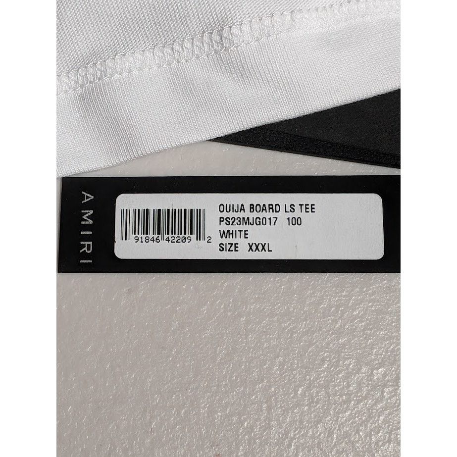 Amiri o1rshd1 Ouija Board Long Sleeve T-Shirt in White Size US XXL / EU 58 / 5 - 22 Thumbnail