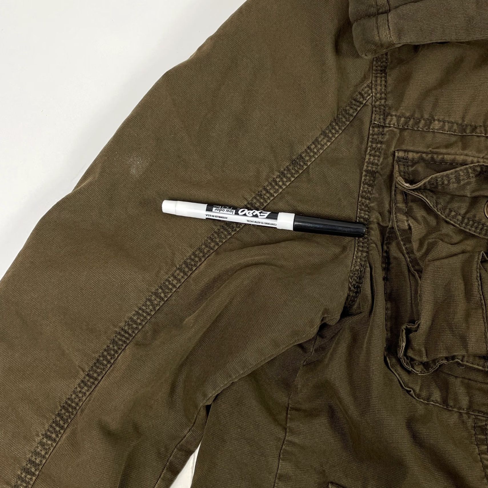 Vintage Columbia Jacket Mens Large Brown Field Cargo Military Hooded Sherpa Lined Canvas Size US L / EU 52-54 / 3 - 6 Thumbnail