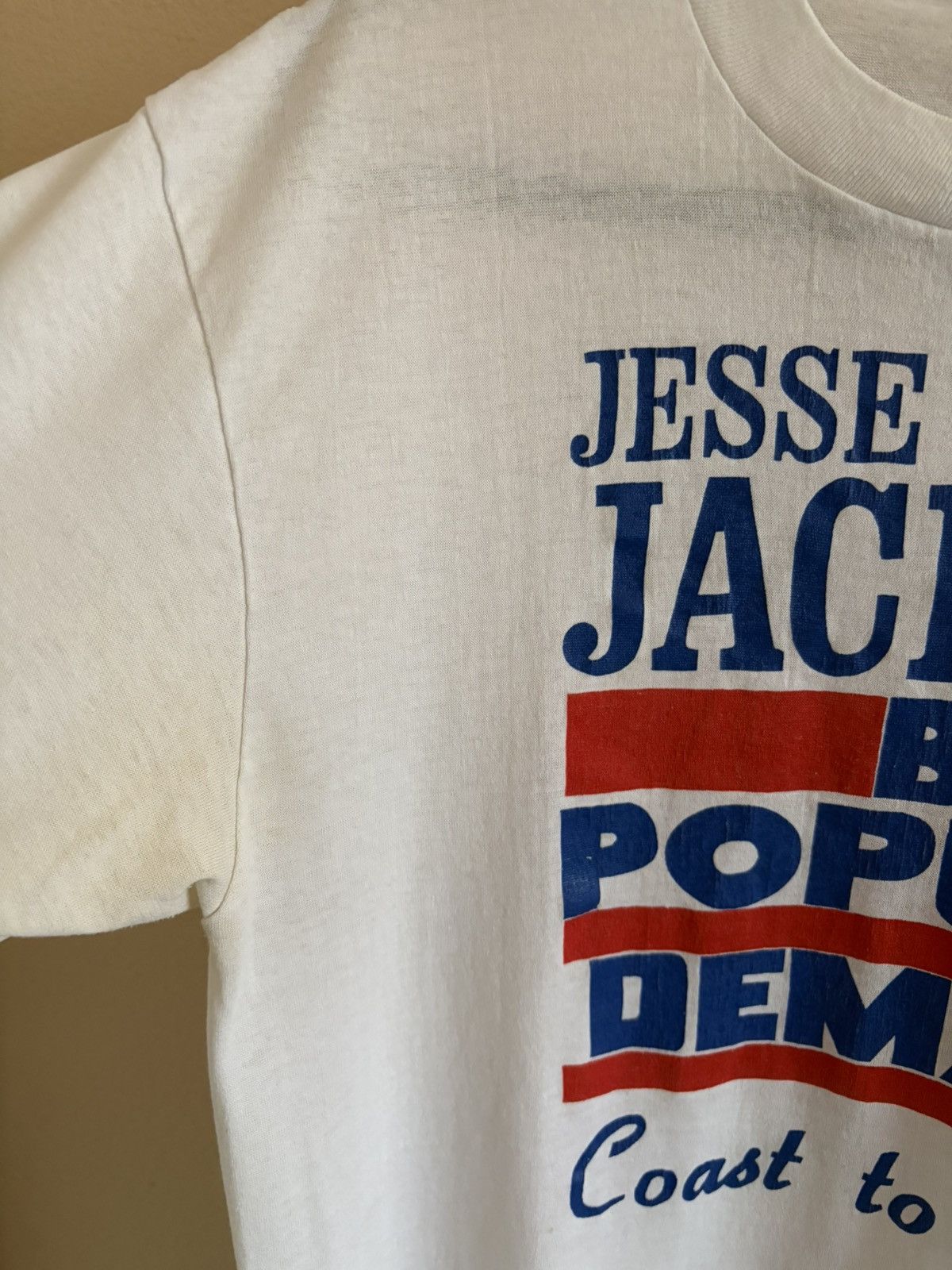 Vintage Jesse Jackson 1988 Campaign Tee By Popular Demand Vintage XL Size US XL / EU 56 / 4 - 4 Thumbnail