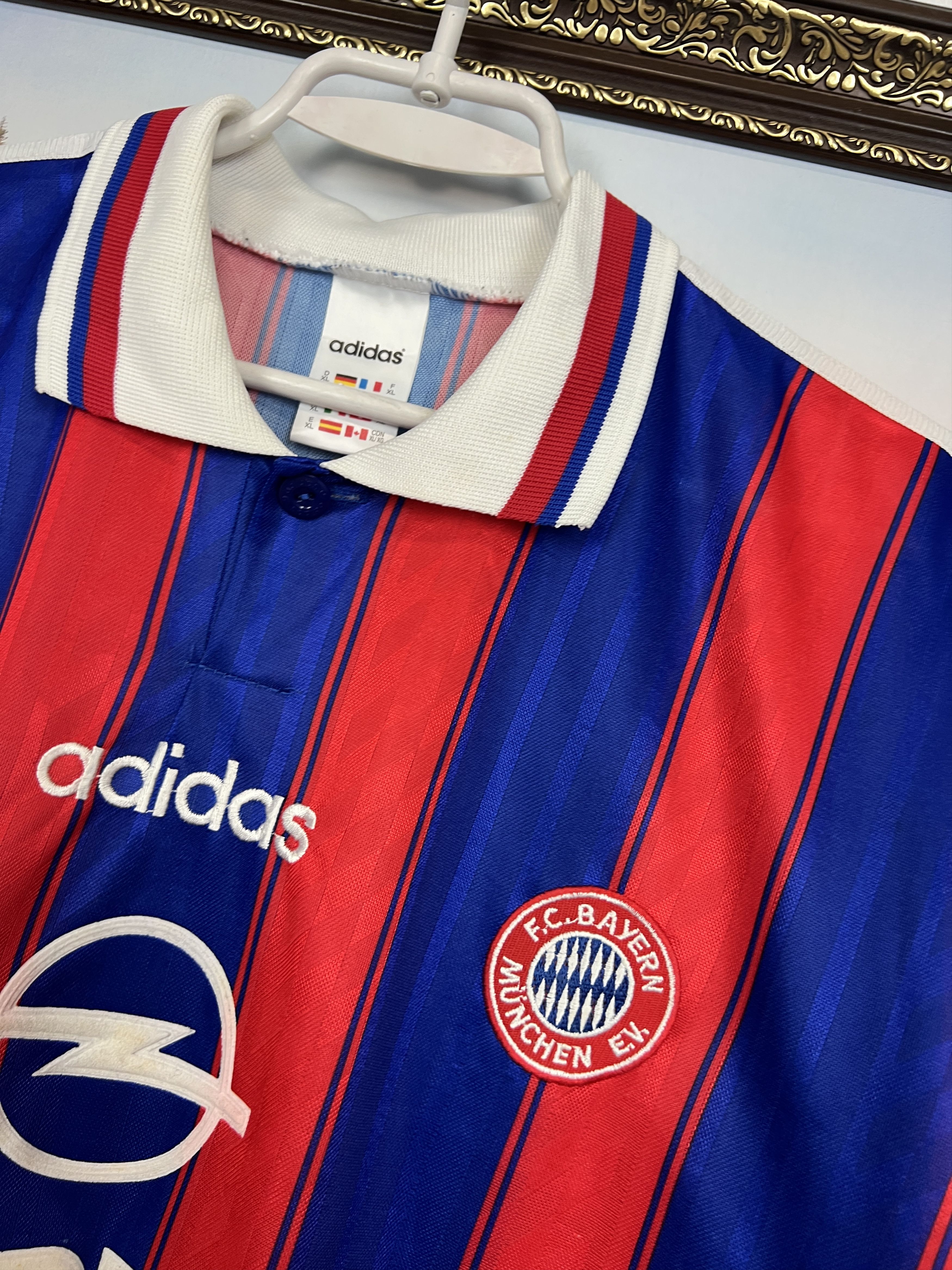Adidas Bayern Munich Home football shirt 1995 #7 Scholl Adidas Size US XL / EU 56 / 4 - 4 Thumbnail