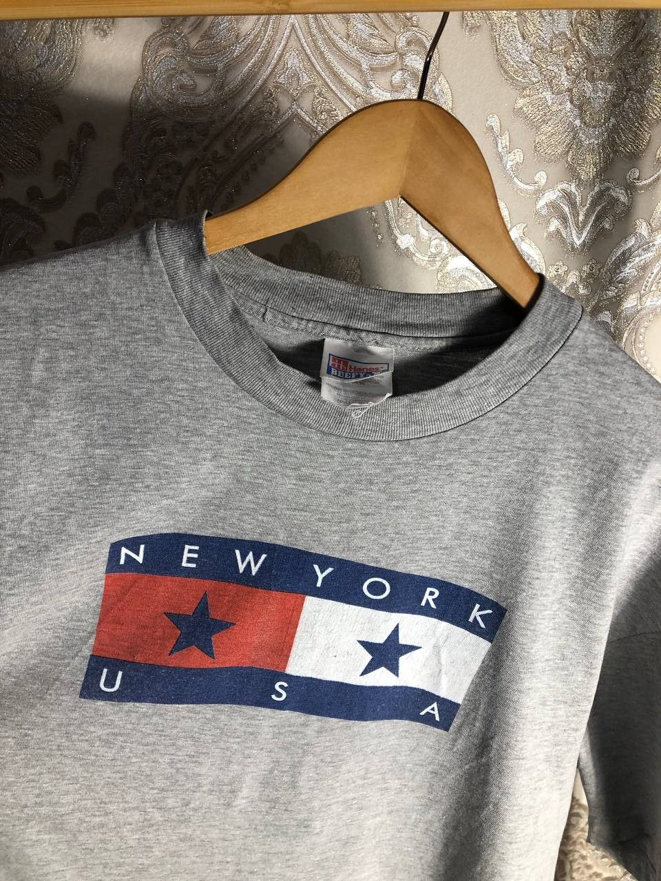 Hanes Vintage Hanes New York USA Flag Retro T-shirt Y2K 90s Size US XL / EU 56 / 4 - 3 Thumbnail