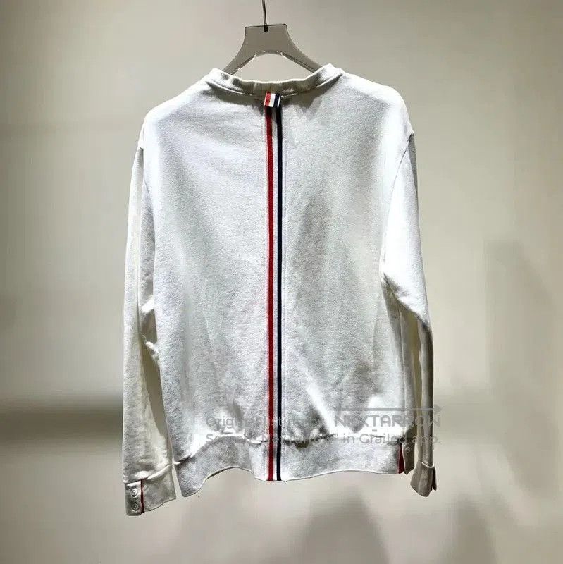 Thom Browne Thom Browne White Cotton Men's Sweatshirt . Size US M / EU 48-50 / 2 - 6 Thumbnail