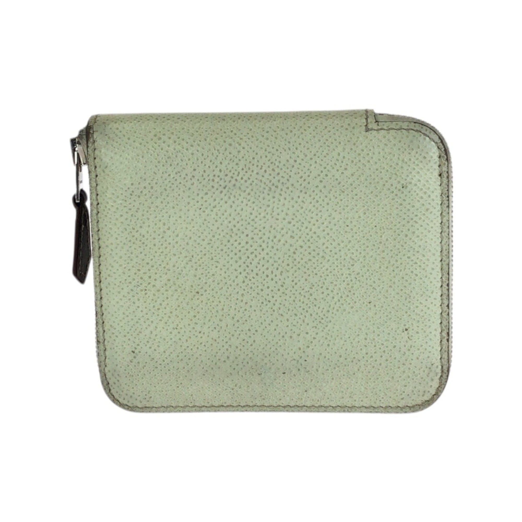 Hermes HERMES Azap Silk In Compact Light Green Silver Hardware Veau Epsom Folding Wallet Coin Purse U Stamp Women's Size ONE SIZE - 1 Thumbnail