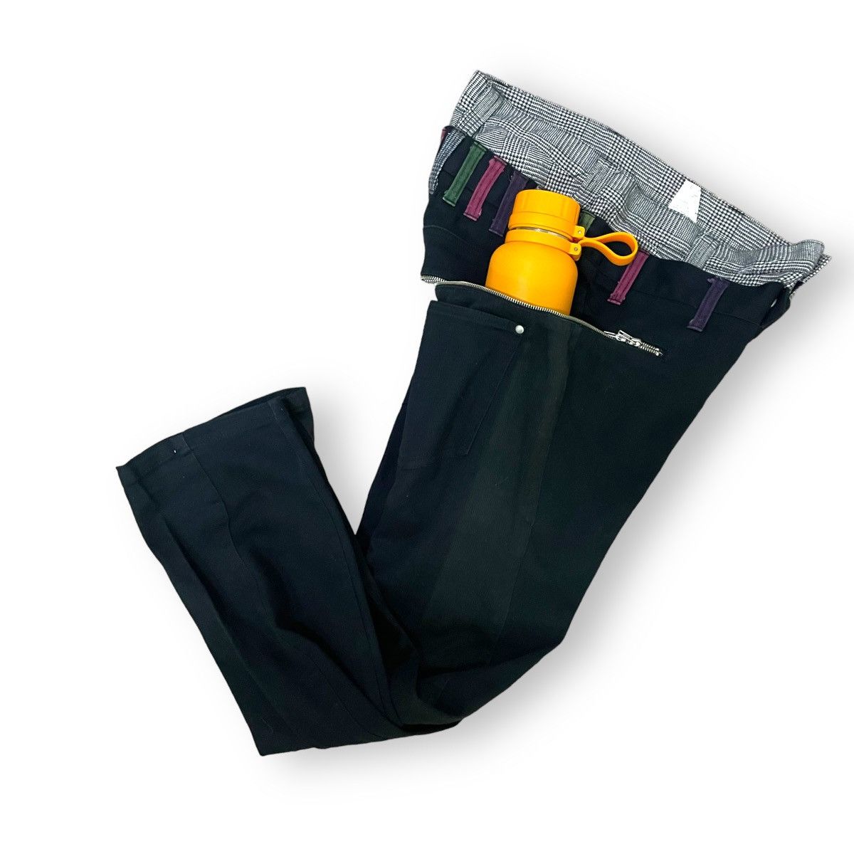 If Six Was Nine 🇯🇵 SUGGESTION MULTICOLOR DOUBLE WAIST SPIRAL CUT PANTS Size US 31 - 10 Thumbnail