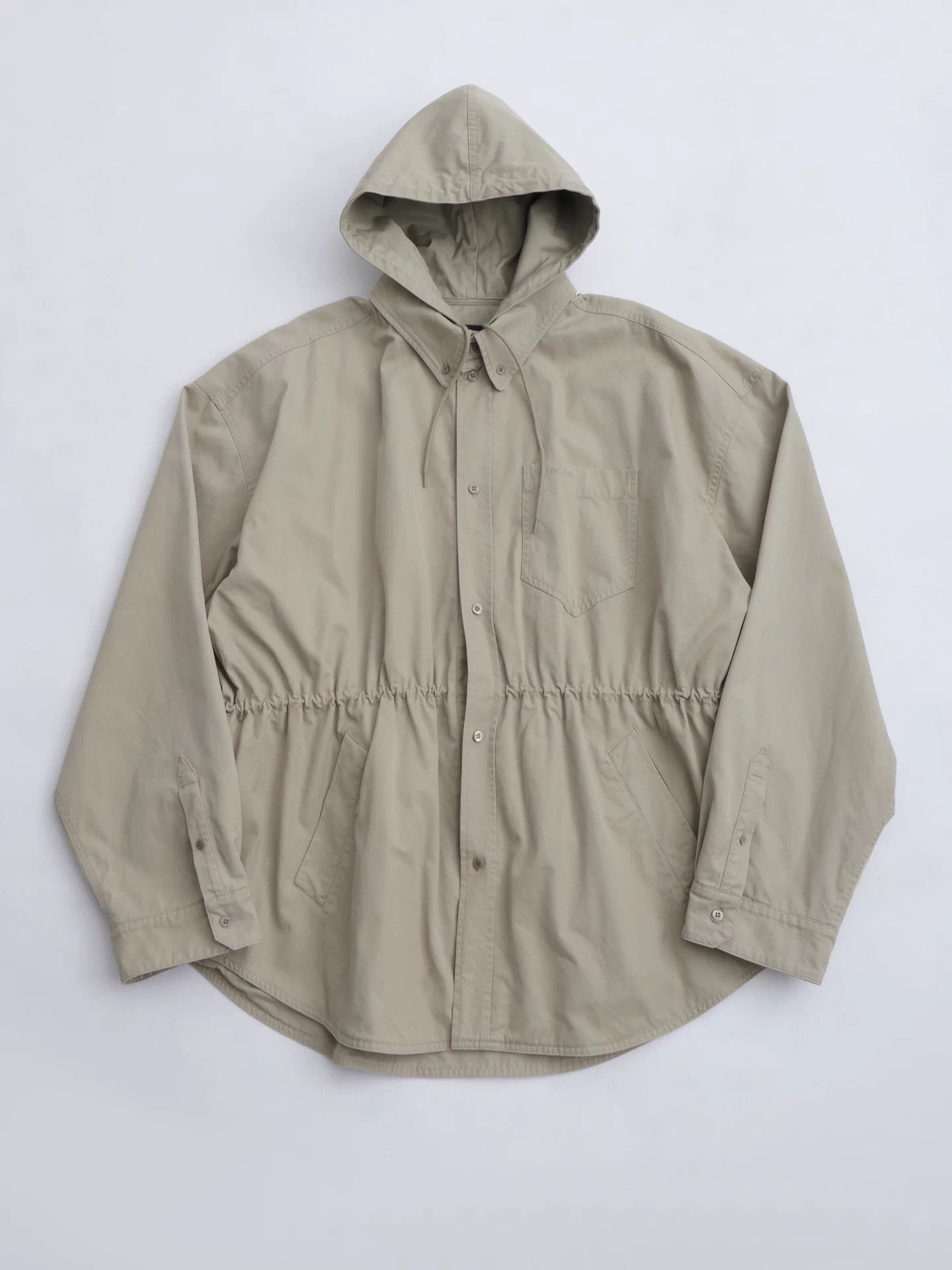 Balenciaga Balenciaga Demna 2021 UNIFIT Hooded Shirt Jacket Khaki S Size US S / EU 44-46 / 1 - 7 Thumbnail