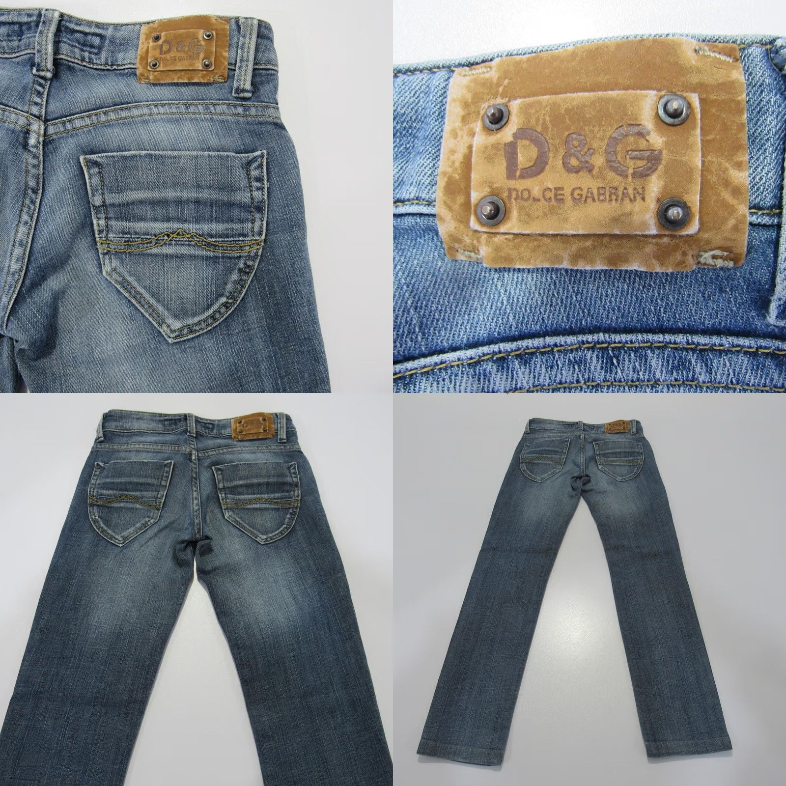 Dolce & Gabbana Dolce &Gabbana Women’s Slim Fit Straight Stretch Blue Jeans W26 L28 UK 8 Size ONE SIZE - 8 Thumbnail