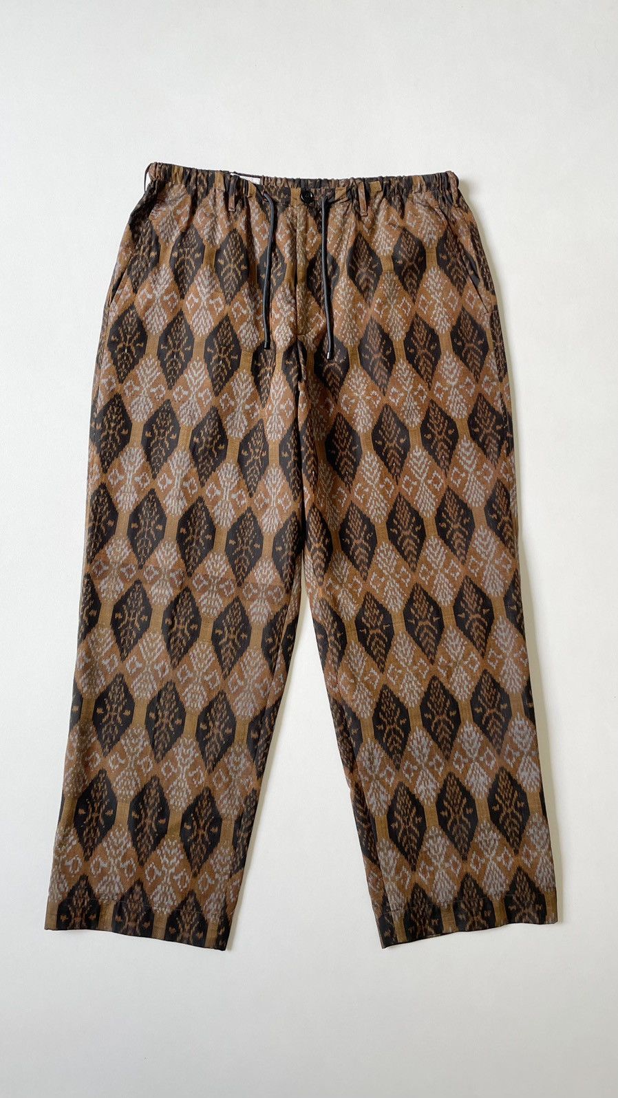 Dries Van Noten IKAT Weave Silk Mix Wide Leg Pants Size US 36 / EU 52 - 1 Thumbnail