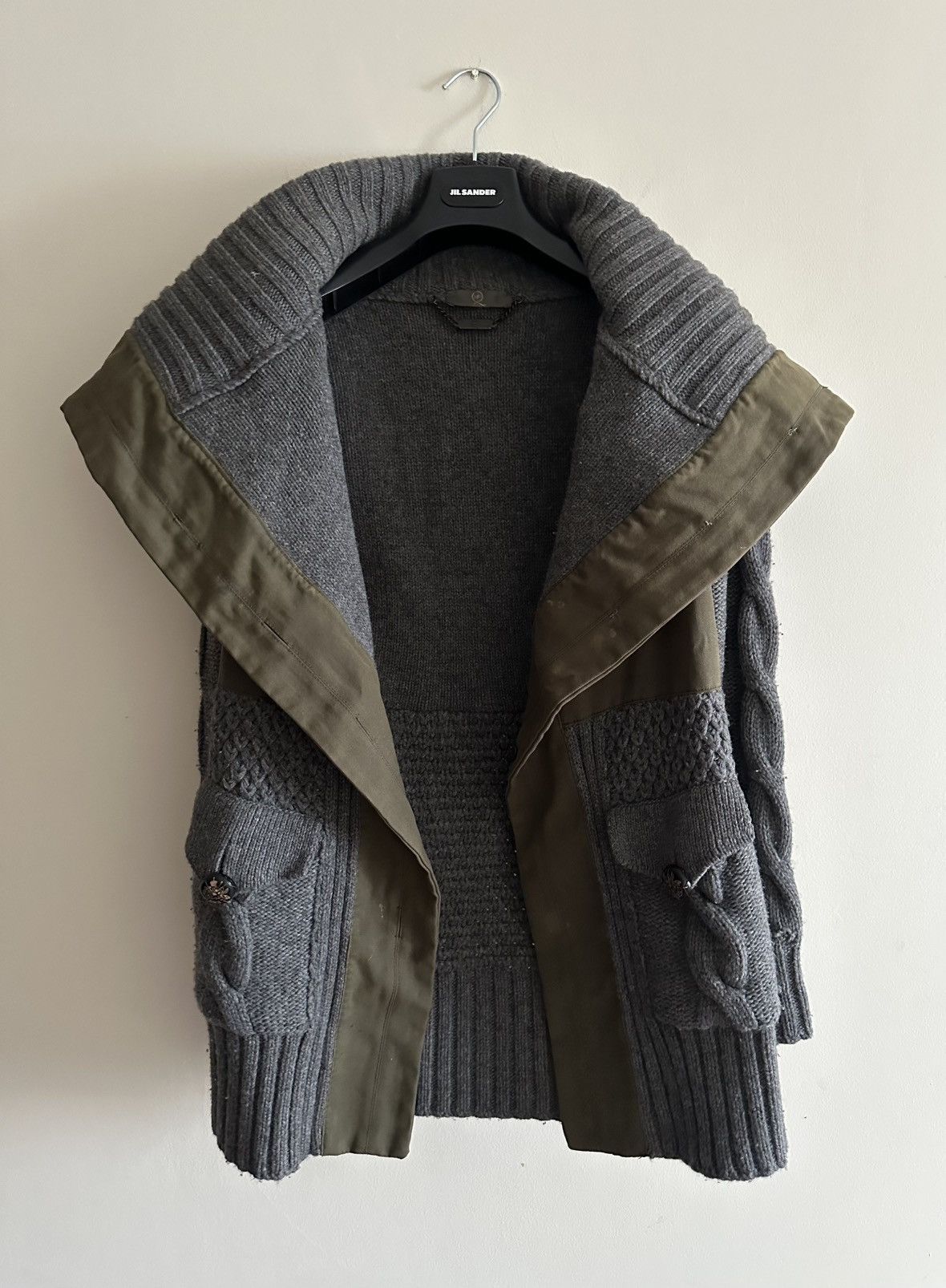Alexander McQueen Alexander McQueen knitted coat high neck jacket military Size S / US 4 / IT 40 - 4 Thumbnail