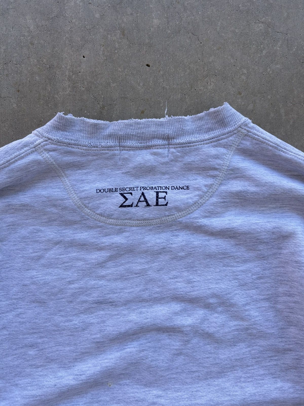 Jerzees × Vintage Perfectly Distressed Heather Grey Spell Out College Sweater Size US L / EU 52-54 / 3 - 7 Thumbnail