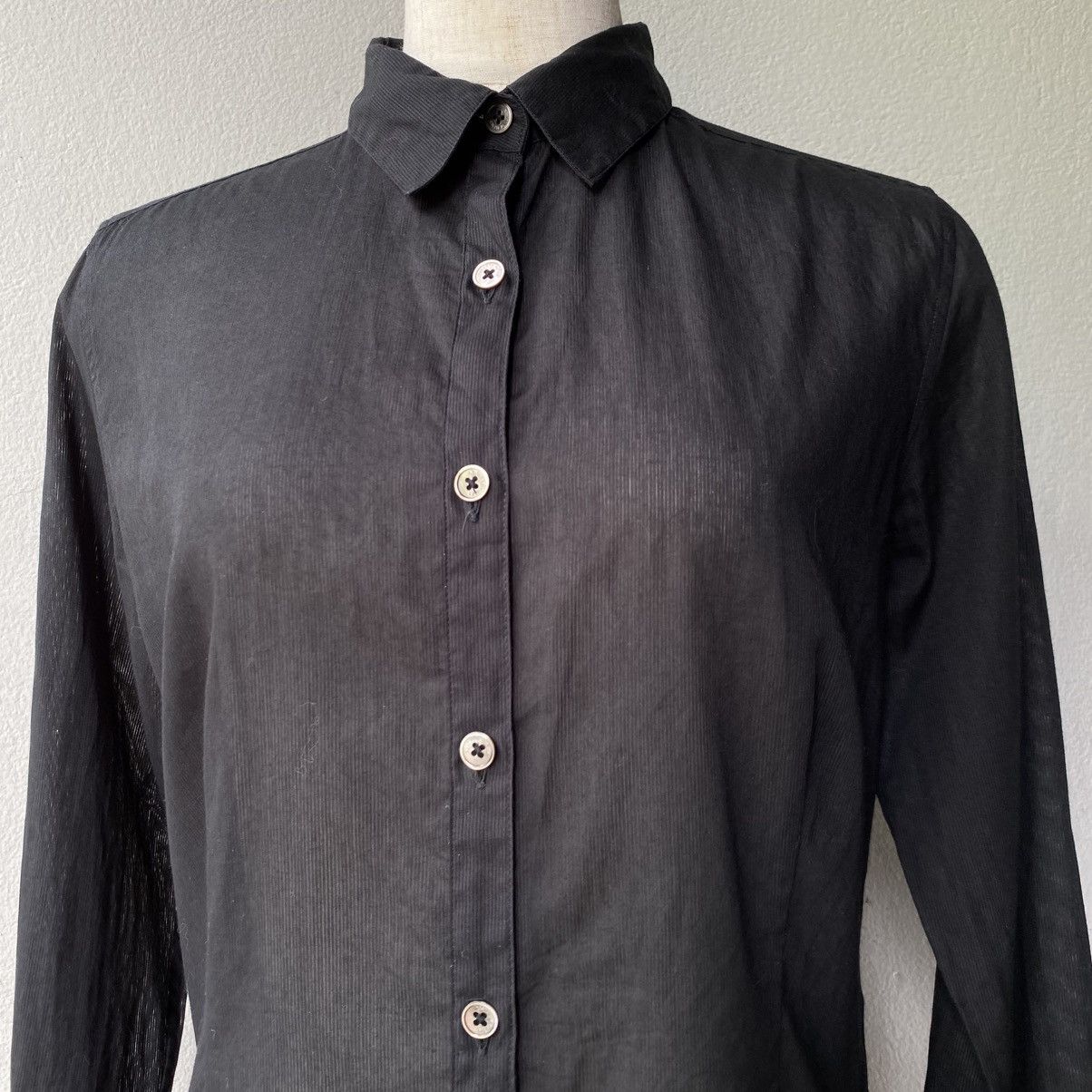 Designer RALPH RL LAUREN Lightweight Black Long Sleeve Shirt Size M / US 6-8 / IT 42-44 - 3 Thumbnail