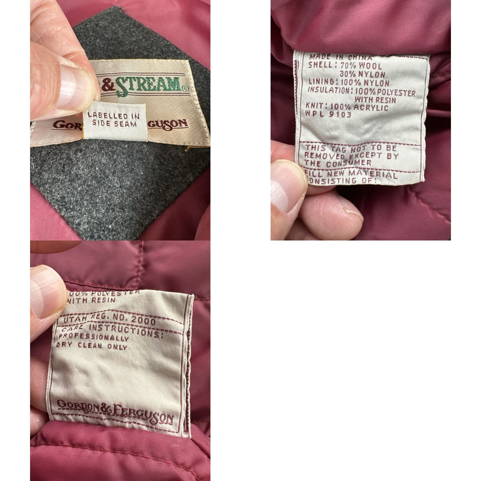 Vintage VINTAGE Field & Stream Wool Jacket Gray Hunting Workwear Zip Coat USA Large Mens Jacket Bomber 80s Classic Outdoor Size US L / EU 52-54 / 3 - 9 Thumbnail
