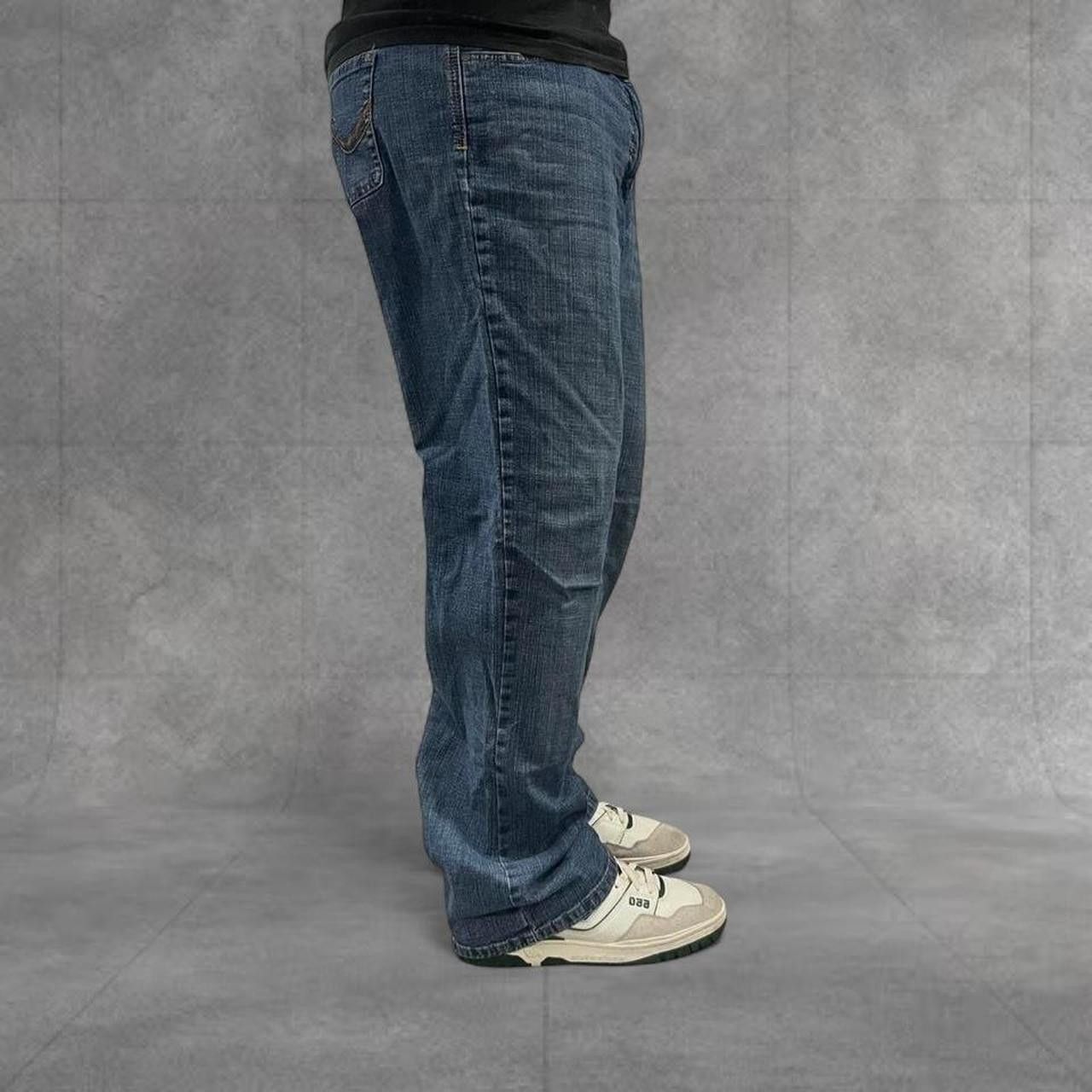 Vintage Crazy Vintage Y2K/2000s Wide Leg Blue Dark Wash Denim Jeans Size US 36 / EU 52 - 2 Thumbnail