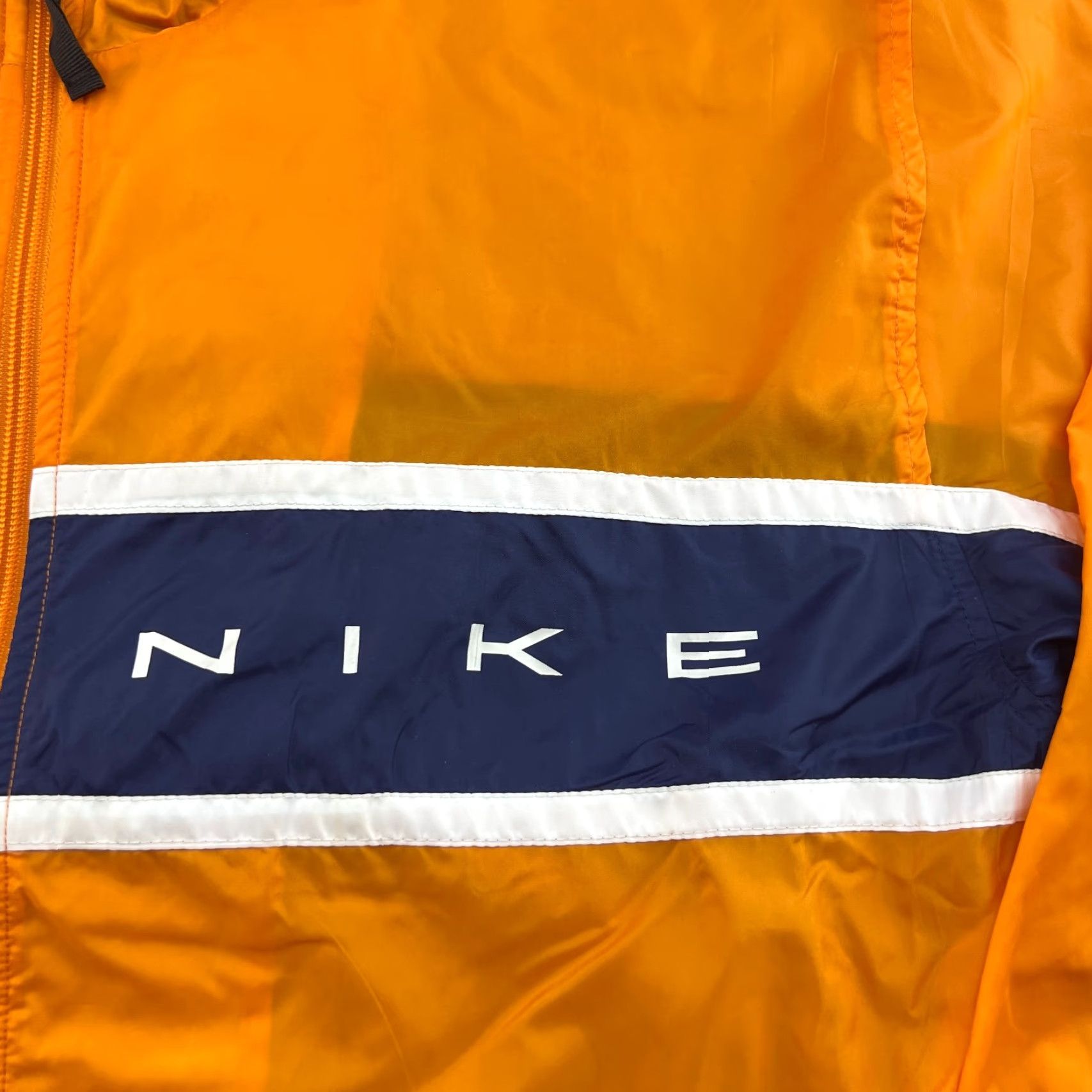 Nike Nike Windbreaker Jacket Mens M Central Swoosh Orange Blue Lightweight (2009) Size US M / EU 48-50 / 2 - 4 Thumbnail