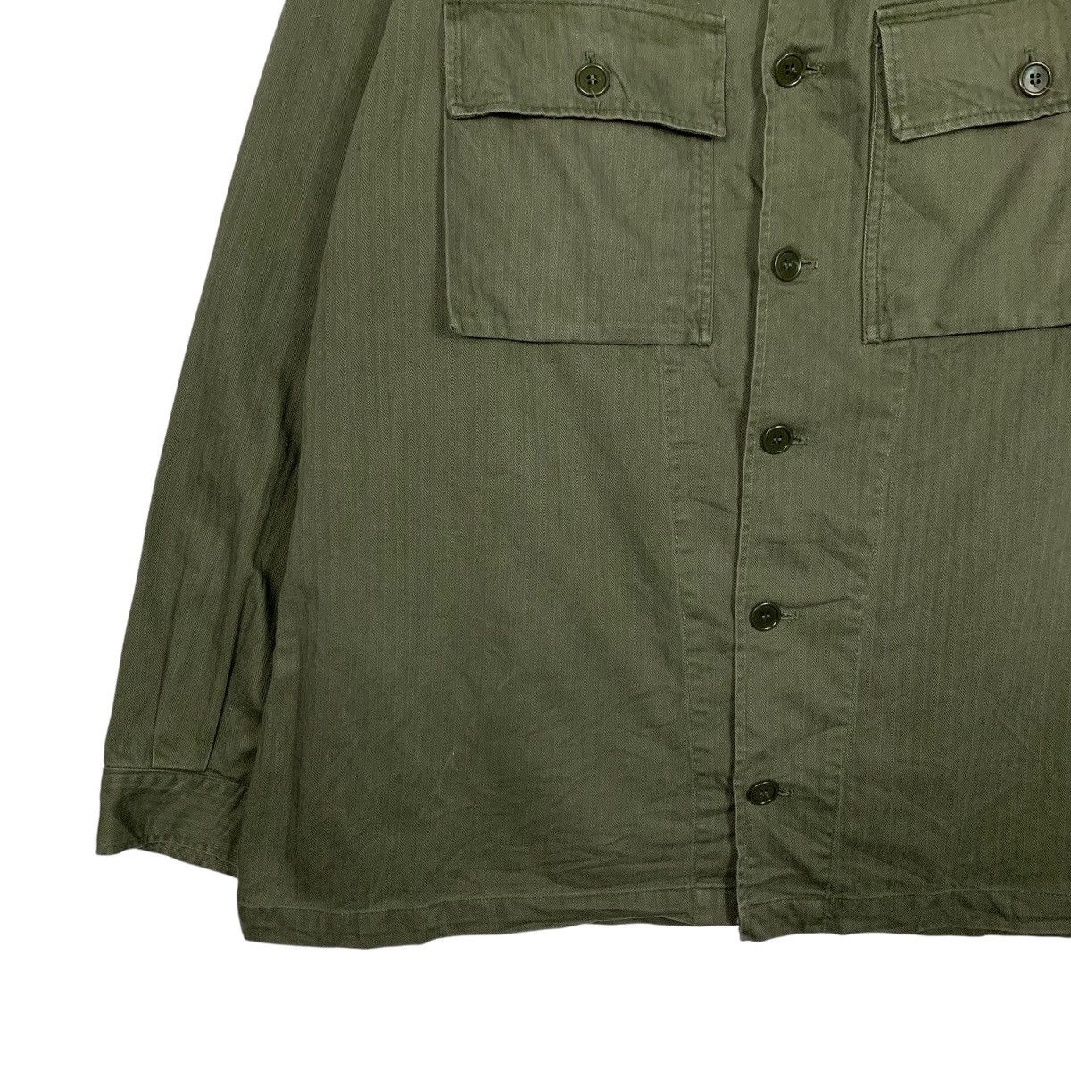 Vintage 74’ Dutch Army HBT Fatigue Jacket Cutoff Collar #1668-C74 Size US L / EU 52-54 / 3 - 3 Thumbnail