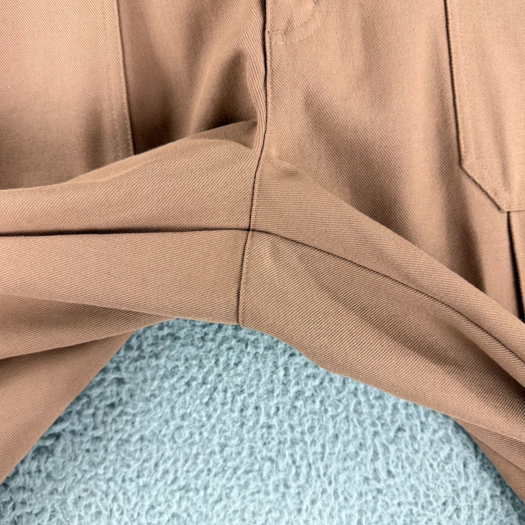 Jordan Brand Jordan Womens Large Brown Straight Leg Woven Pants Pockets Zipper Cuff Patch 90s Style Size 36" / US 14 / IT 50 - 4 Thumbnail