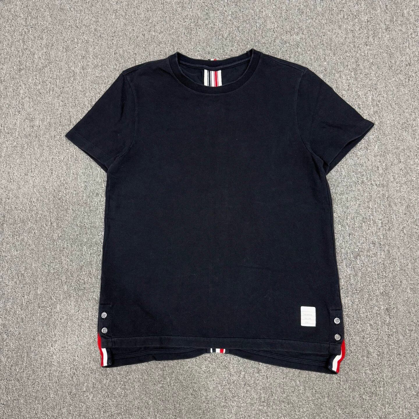 Thom Browne Thom Browne TB Navy Stripe Back Short Sleeve 1 Size US S / EU 44-46 / 1 - 1 Thumbnail