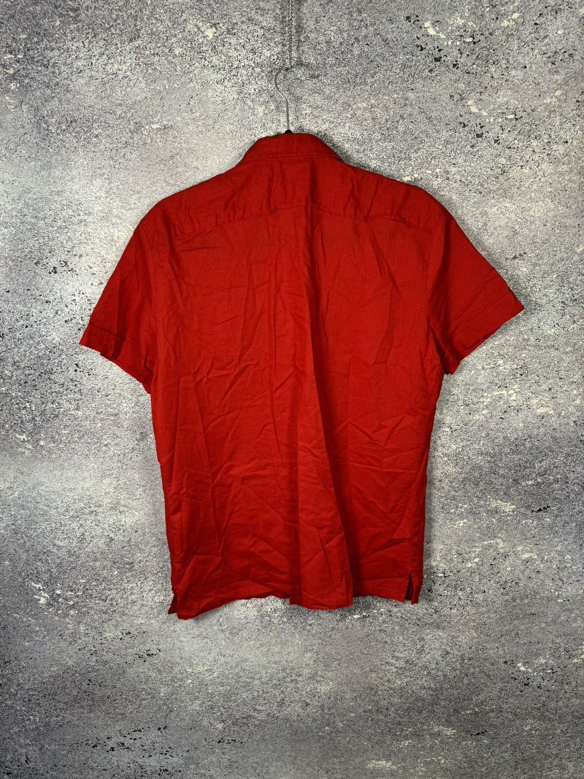 Diesel × Vintage Vintage Diesel Linen Shirt Sleeve Red Shirt y2k Small Size US S / EU 44-46 / 1 - 12 Thumbnail