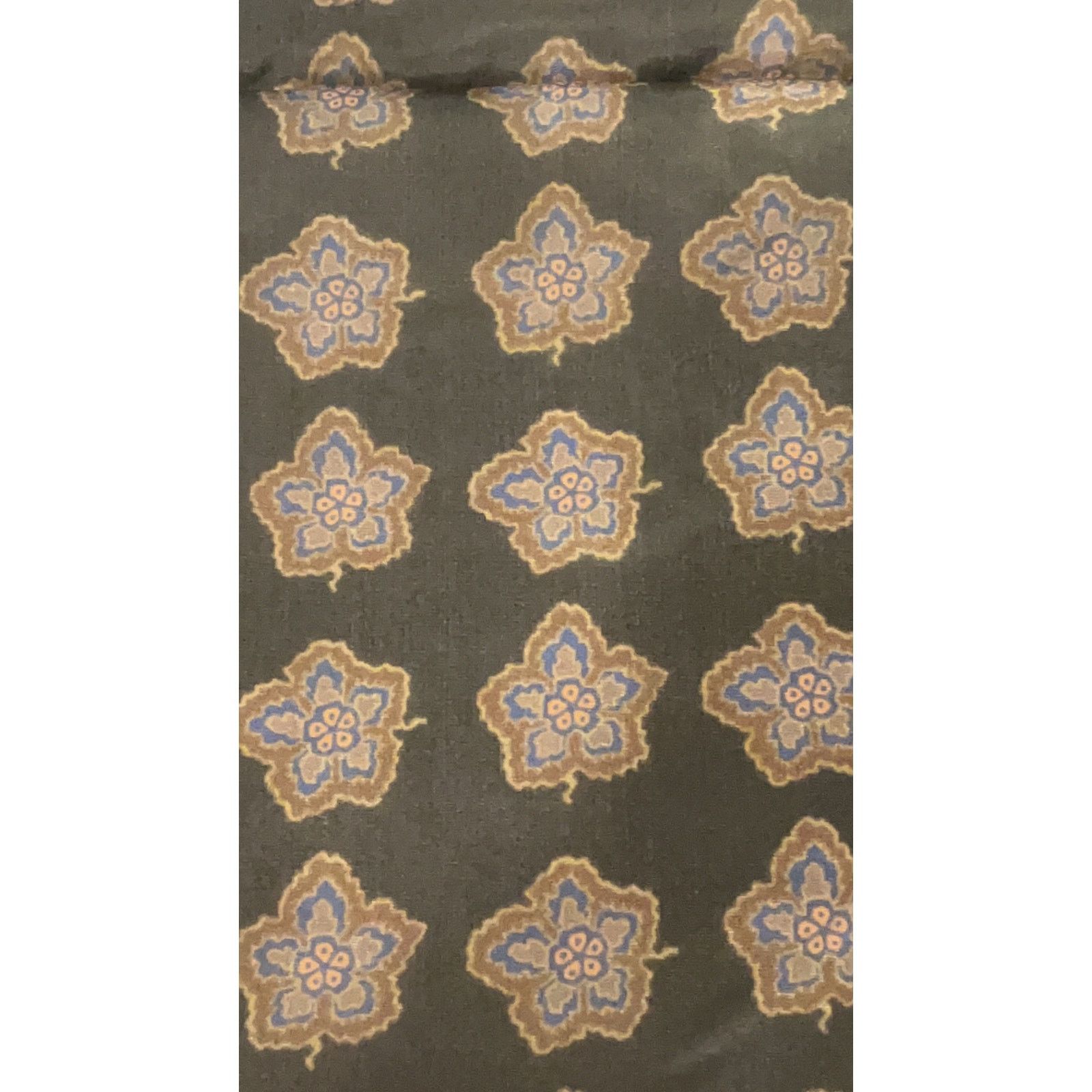 Robert Talbott ROBERT TALBOTT Fine Silk Scarf - Brown / Blu - Semi Sheer Size ONE SIZE - 8 Thumbnail